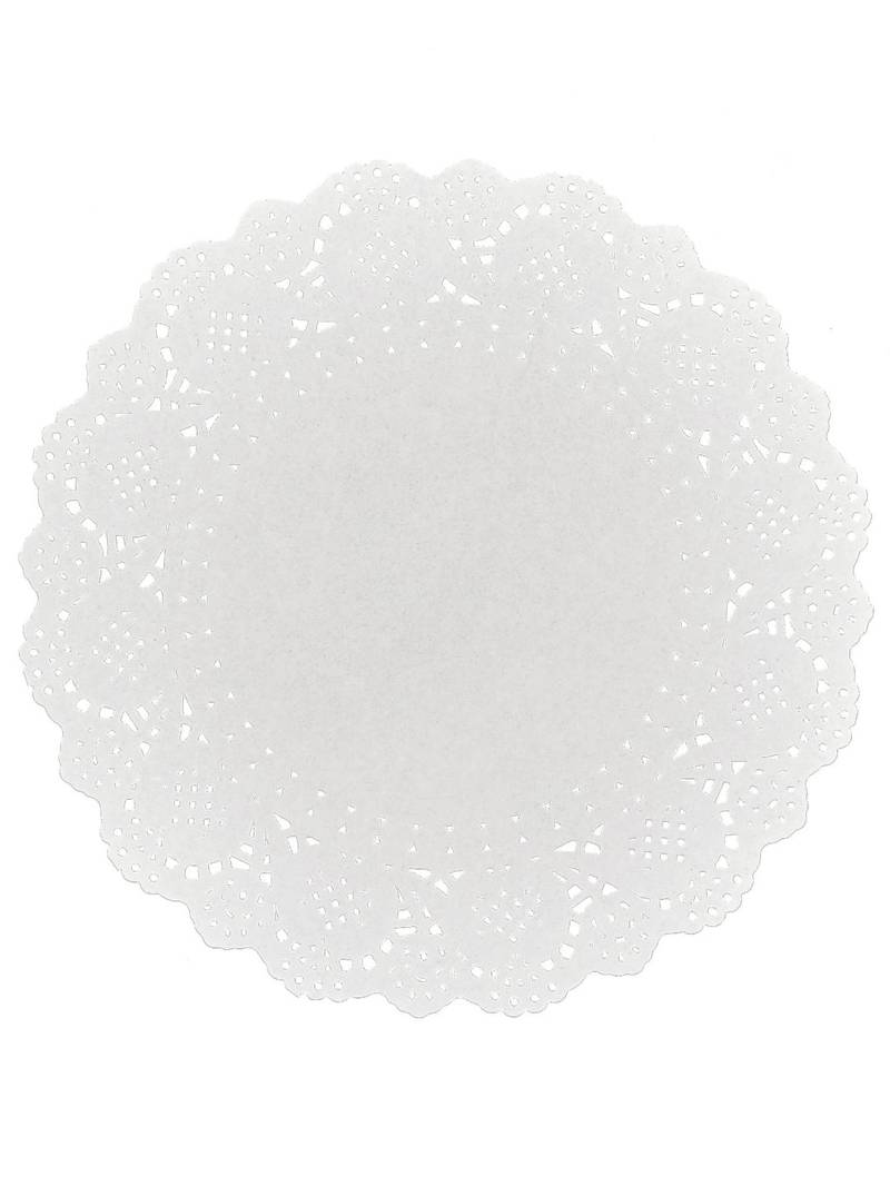 6 Tortenspitzen aus Papier, groß, weiß, 26,5 cm von ARTYFETES