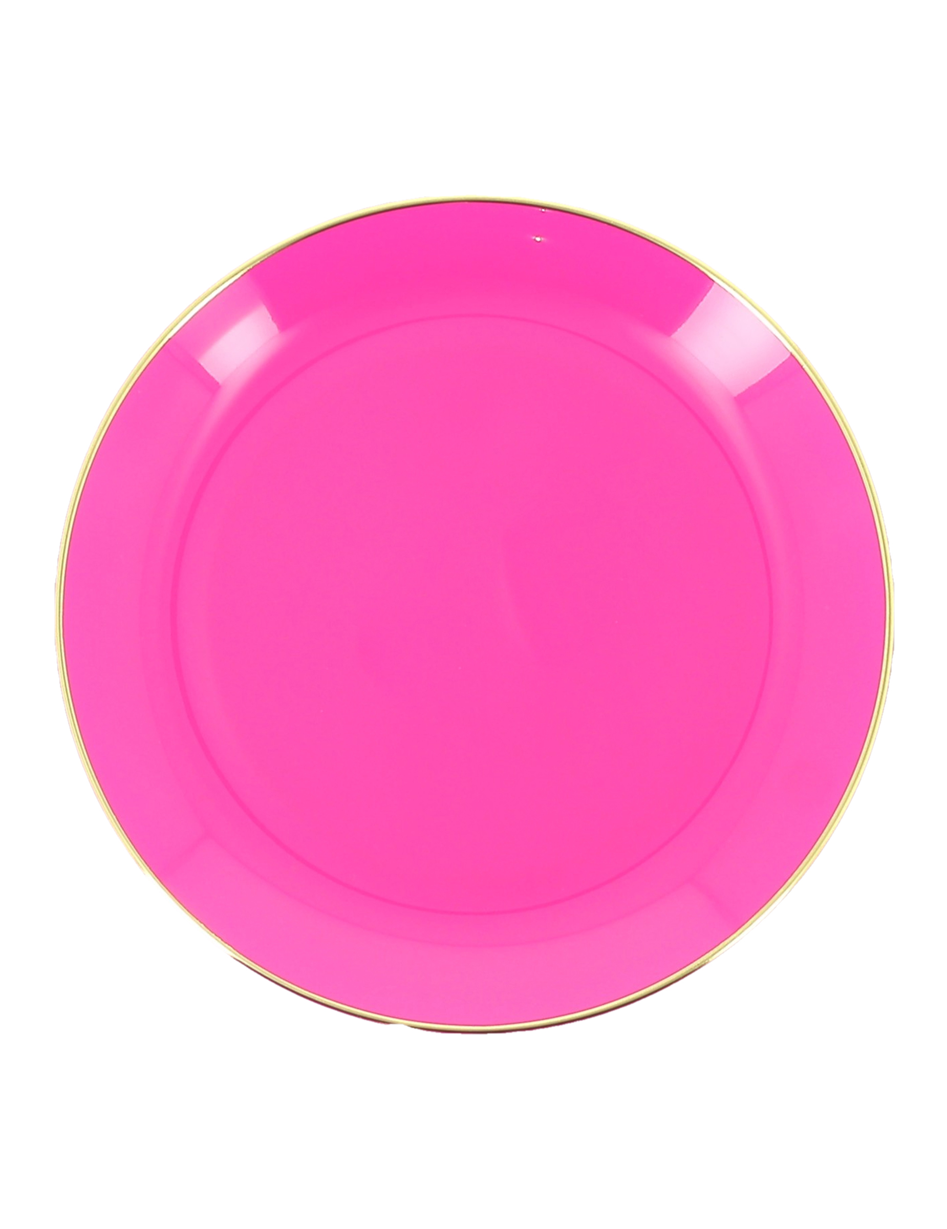 6 kleine wiederverwendbare Plastikteller in Rosa und Gold 19 cm 6 kleine wiederverwendbare Plastikteller in Rosa und Gold 19 cm von ARTYFETES