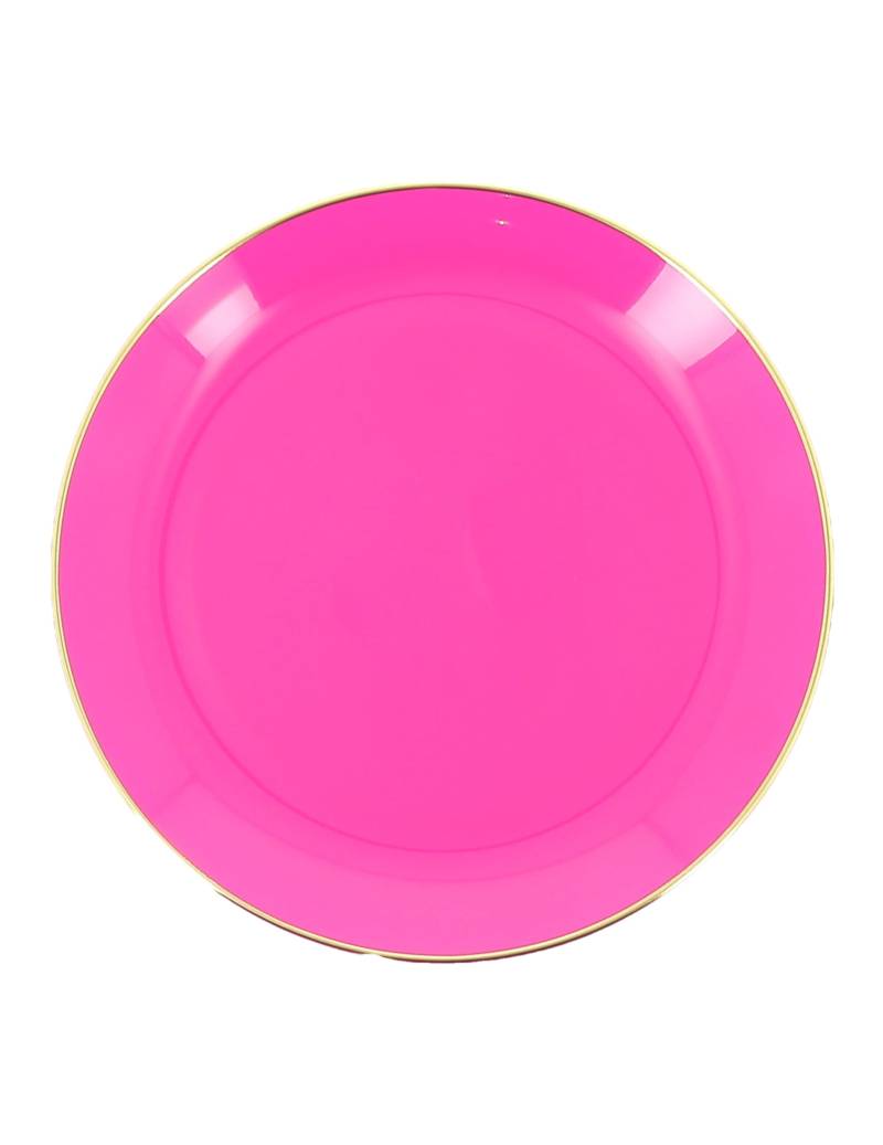 6 kleine wiederverwendbare Plastikteller in Rosa und Gold 19 cm 6 kleine wiederverwendbare Plastikteller in Rosa und Gold 19 cm von ARTYFETES