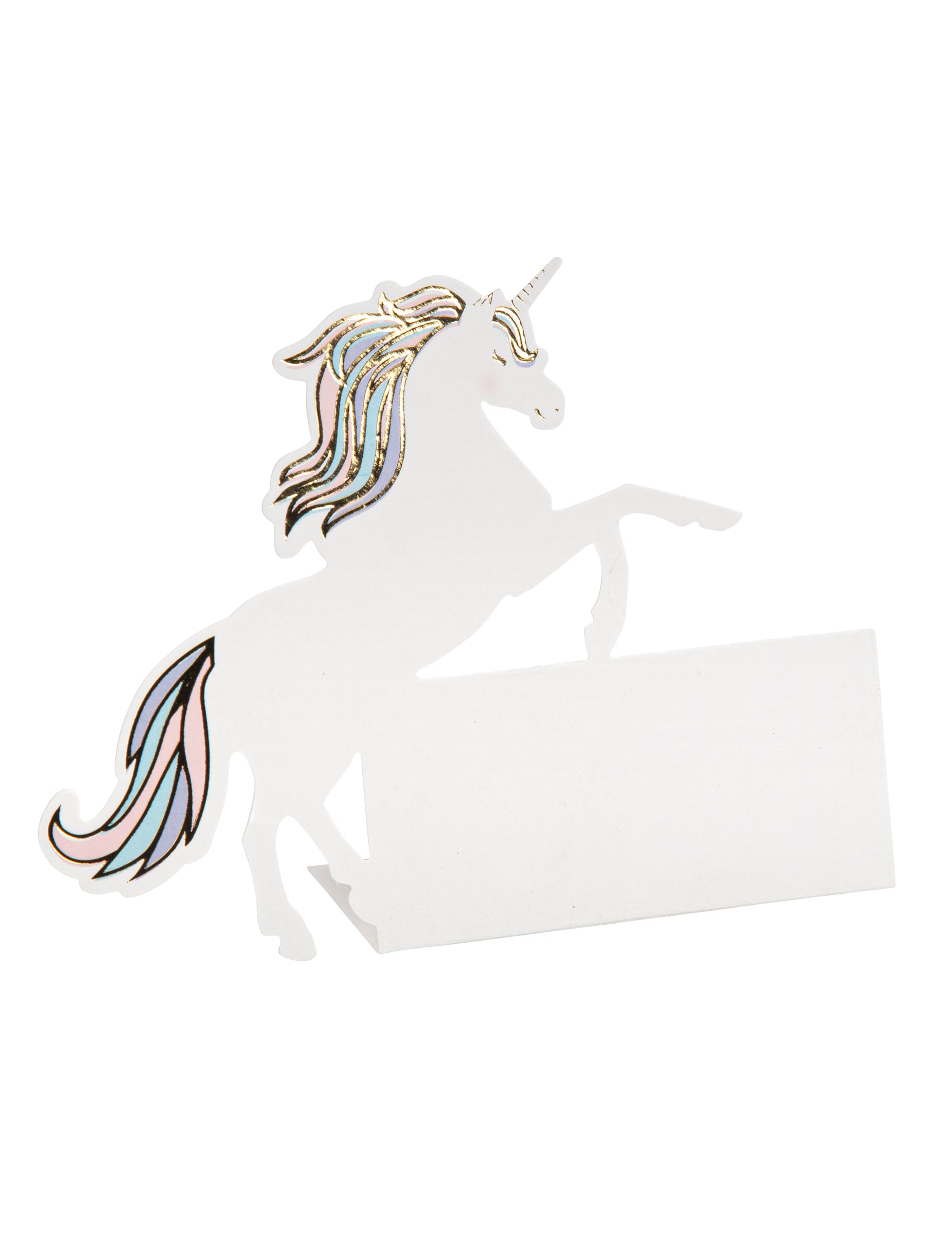 8 Einhorn-Tischkarten Pastell + Gold für Geburtstagstisch 8 Einhorn-Tischkarten Pastell + Gold für Geburtstagstisch von ARTYFETES