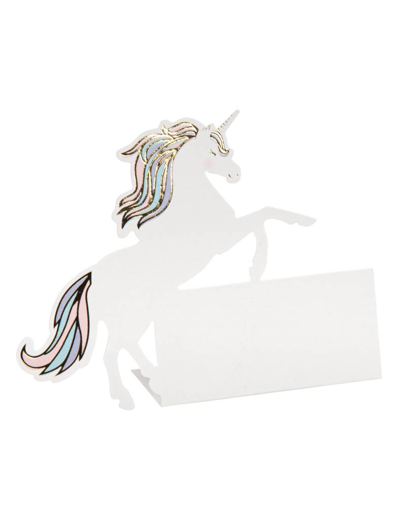 8 Einhorn-Tischkarten Pastell + Gold für Geburtstagstisch 8 Einhorn-Tischkarten Pastell + Gold für Geburtstagstisch von ARTYFETES