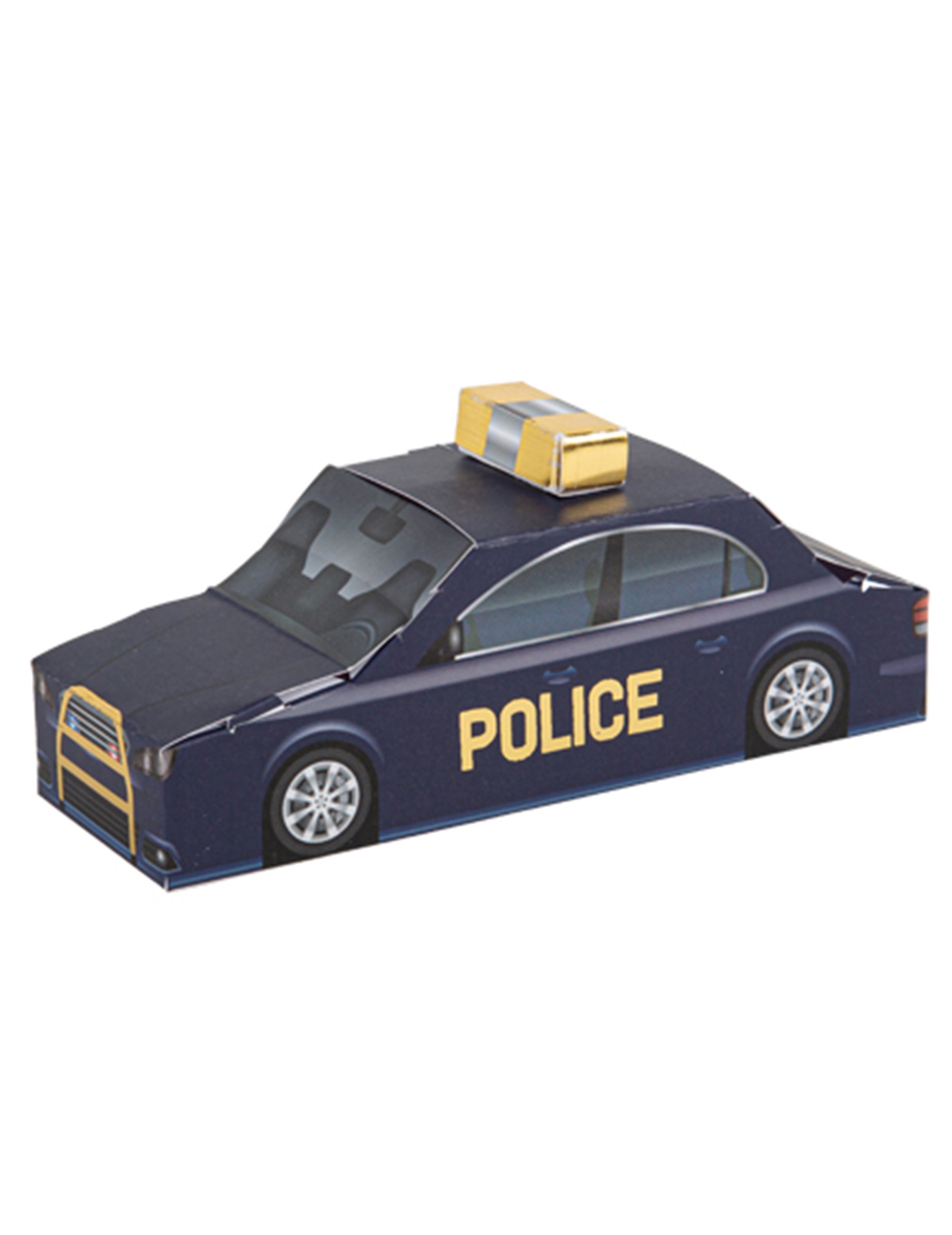 8 Gastgeschenk Boxen Polizeiauto 15 x 5 x 5 cm dunkelblau von ARTYFETES