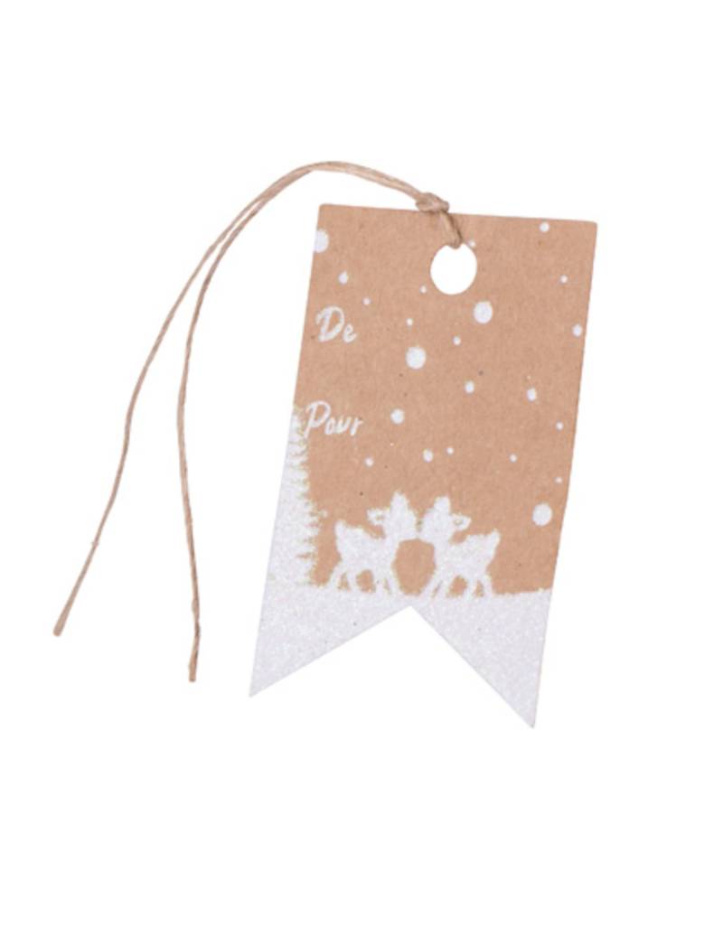8 Geschenkanhänger Kleines Reh aus Kraftpapier 8 Geschenkanhänger Kleines Reh aus Kraftpapier von ARTYFETES