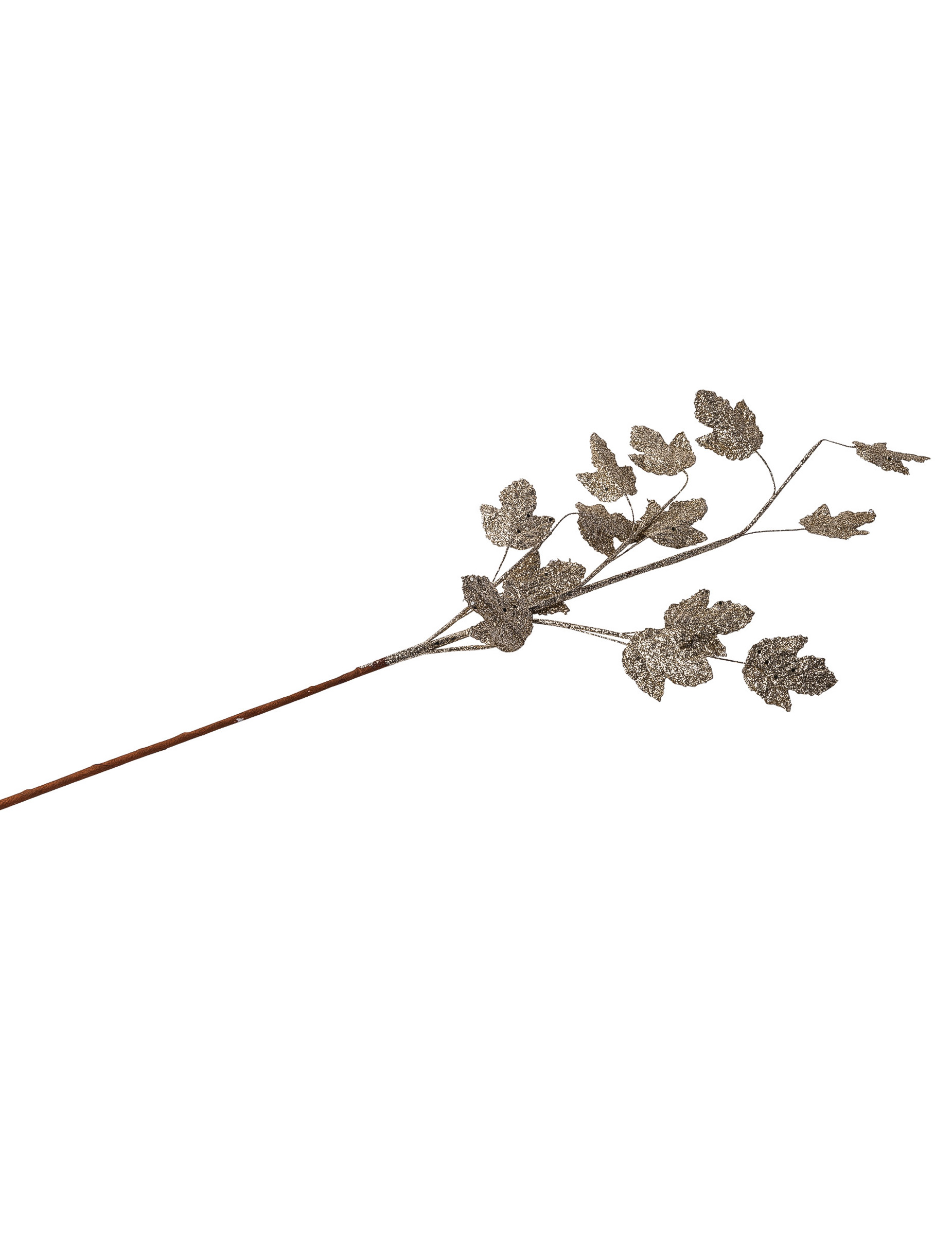 Ahornblattzweig mit champagnerfarbenem Glitzer 75 cm und Pailletten Ahornblattzweig mit champagnerfarbenem Glitzer 75 cm und Pailletten von ARTYFETES