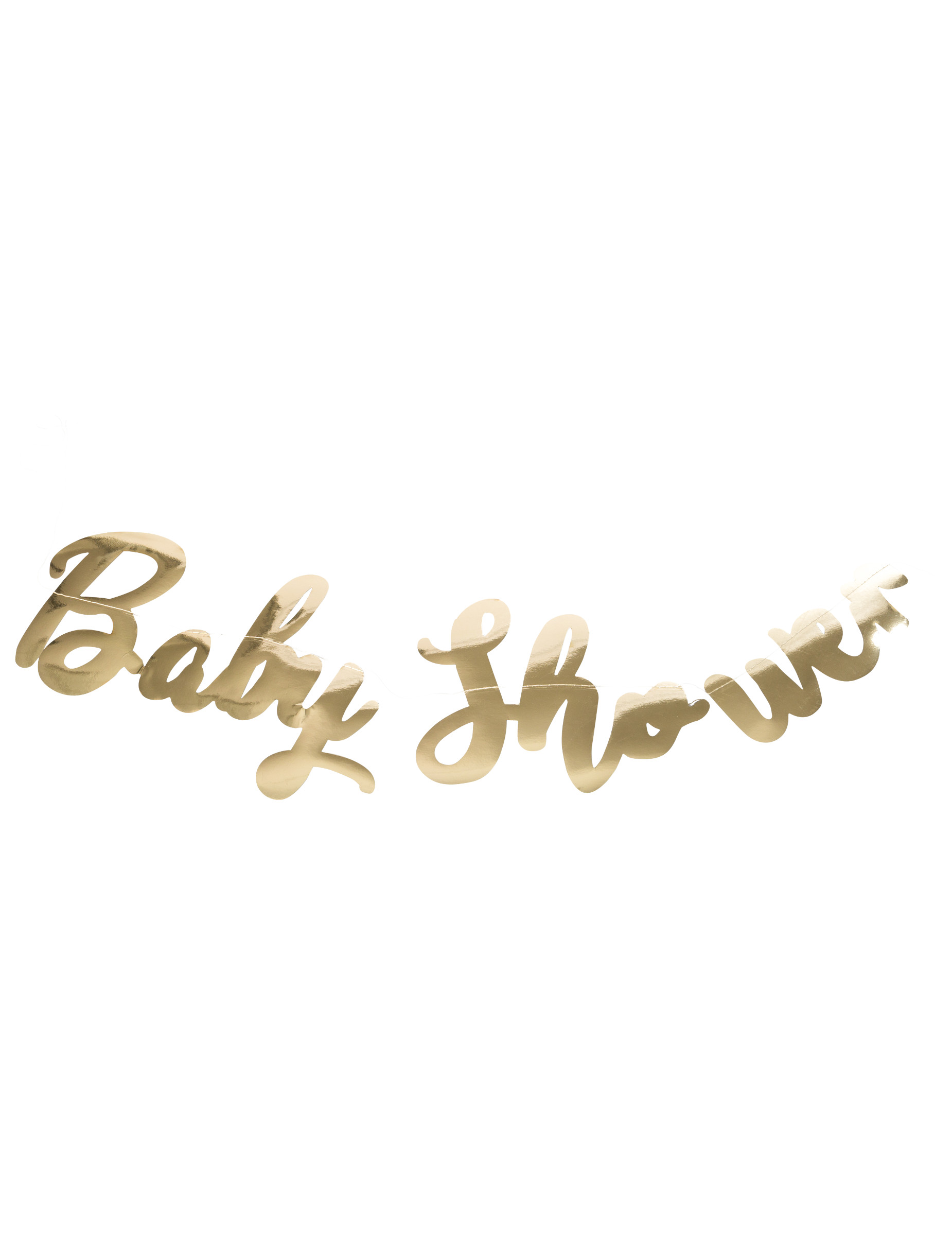 Buchstaben Girlande Baby Shower Gold Metall 1 m von ARTYFETES