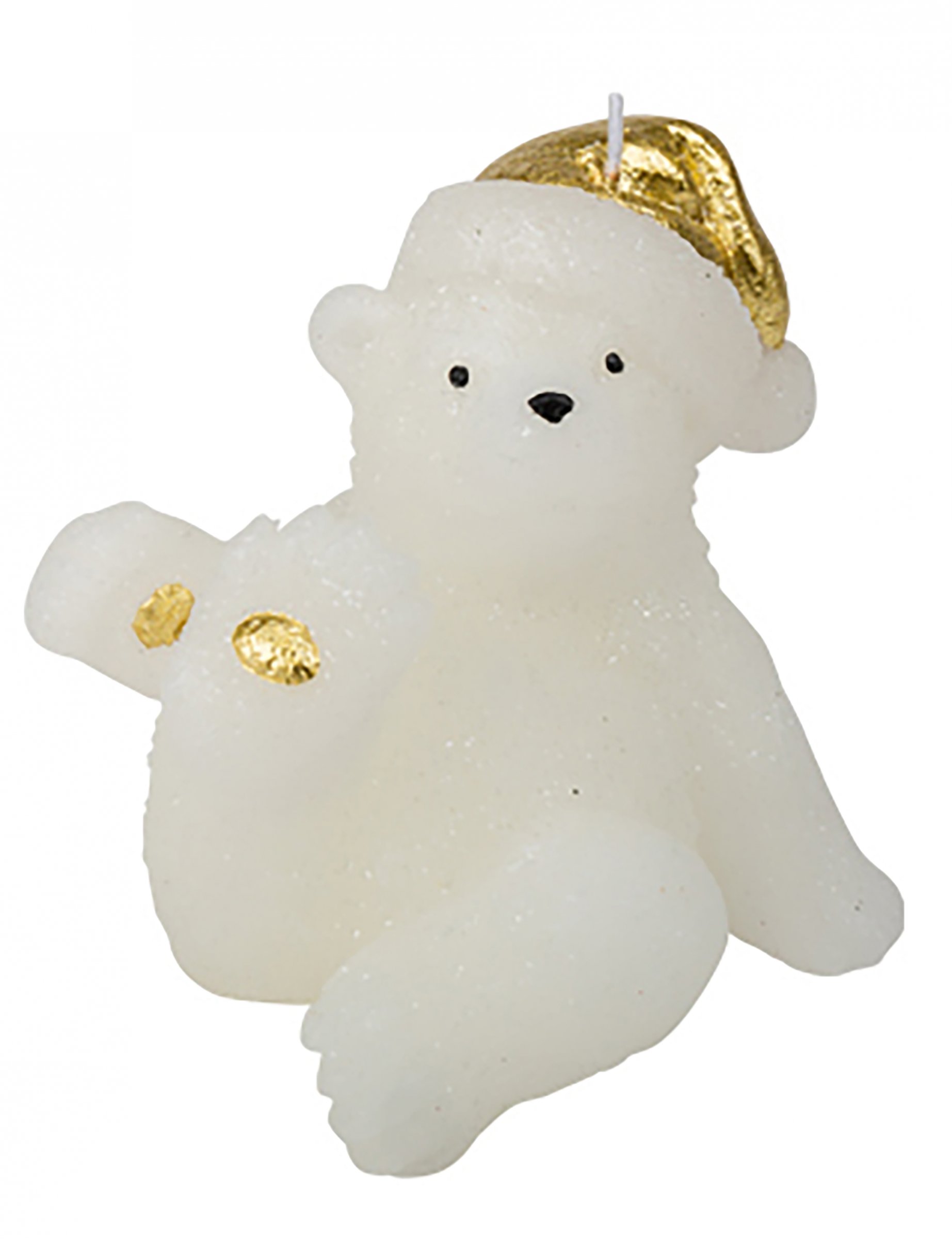 Eisbär-Kerze Weihnachten weiss-gold 10 cm Eisbär-Kerze Weihnachten weiss-gold 10 cm von ARTYFETES