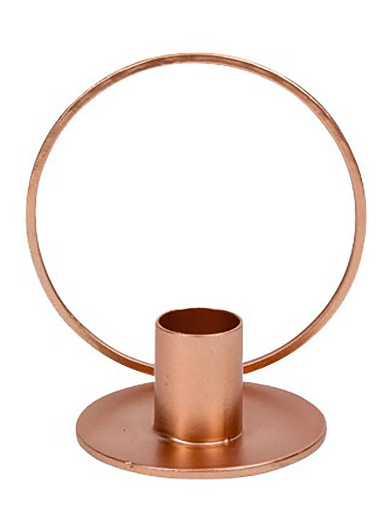 Festlicher Kerzenhalter mit Kreisbogen roségold 10 cm von ARTYFETES