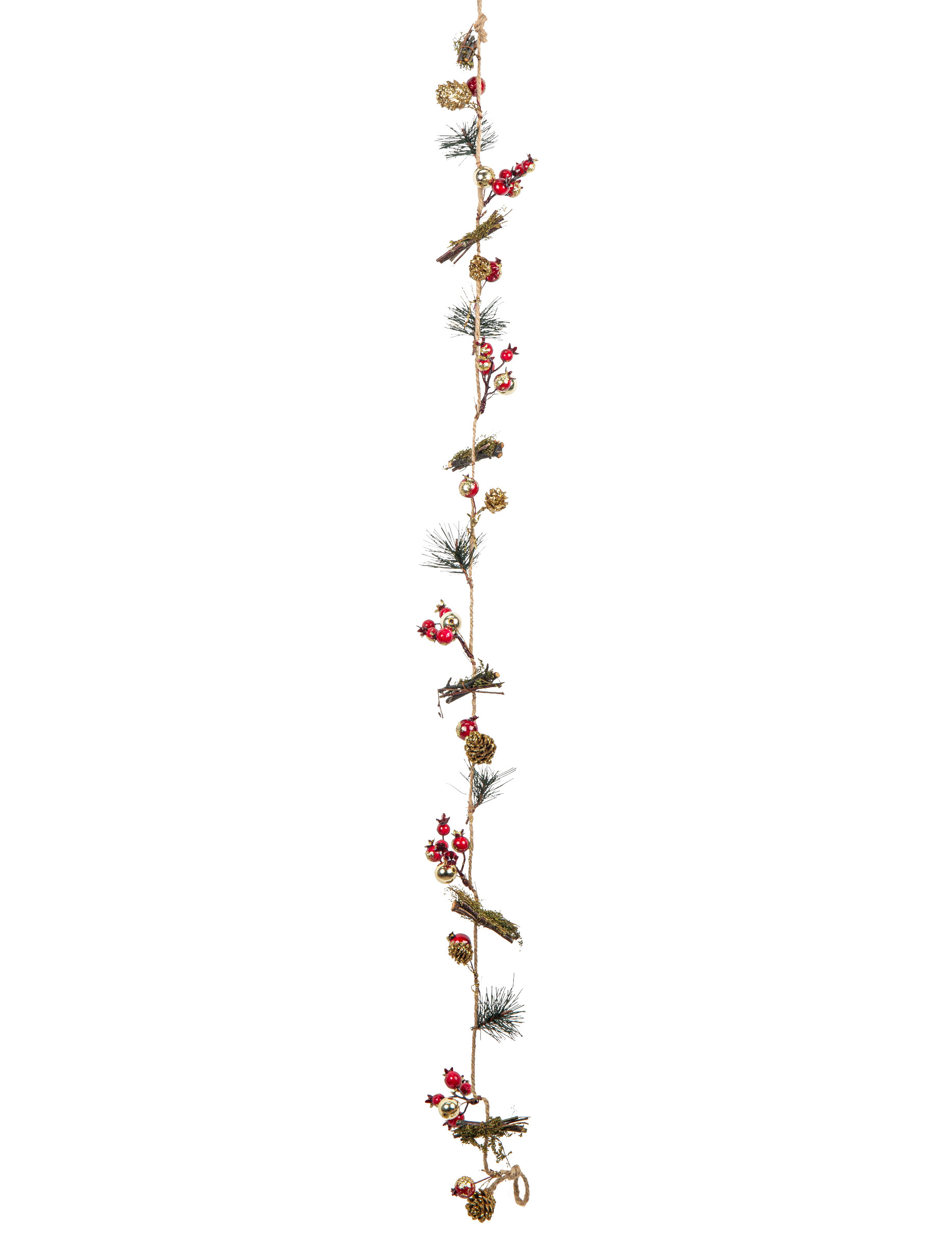 Girlande mit Tannenzapfen und Beeren Weihnachtsdeko rot-grün 120 cm Girlande mit Tannenzapfen und Beeren Weihnachtsdeko rot-grün 120 cm von ARTYFETES
