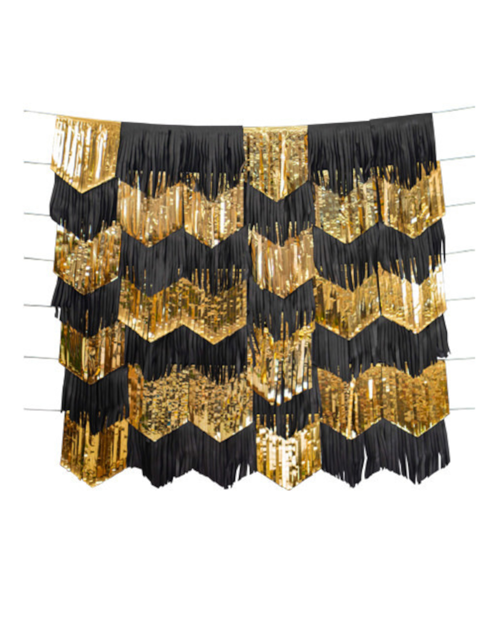Girlanden 7er Set Silvester Gold Schwarz Girlanden 7er Set Silvester Gold Schwarz von ARTYFETES