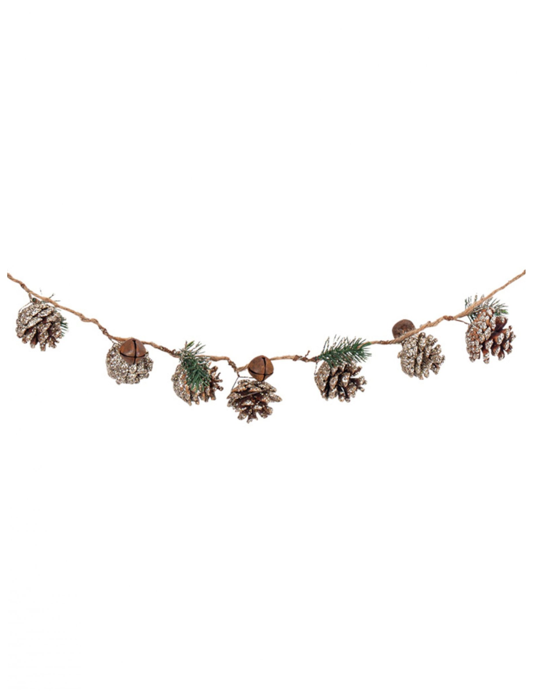 Glitzer-Tannenzapfen Hängegirlande Weihnachts-Deko braun-grün 130 cm Glitzer-Tannenzapfen Hängegirlande Weihnachts-Deko braun-grün 130 cm von ARTYFETES