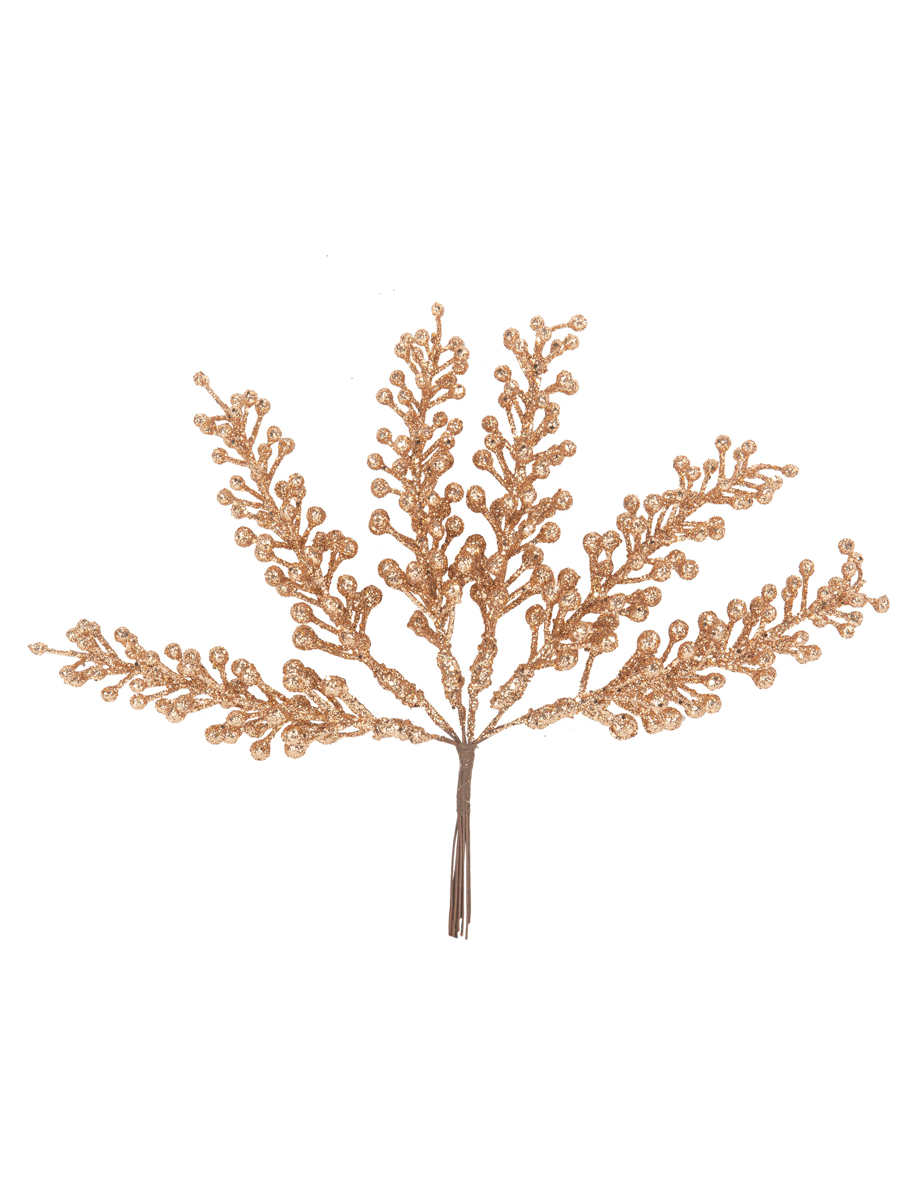 Glitzernde Beerenzweige 6 Stück roségold 17 cm Glitzernde Beerenzweige 6 Stück roségold 17 cm von ARTYFETES