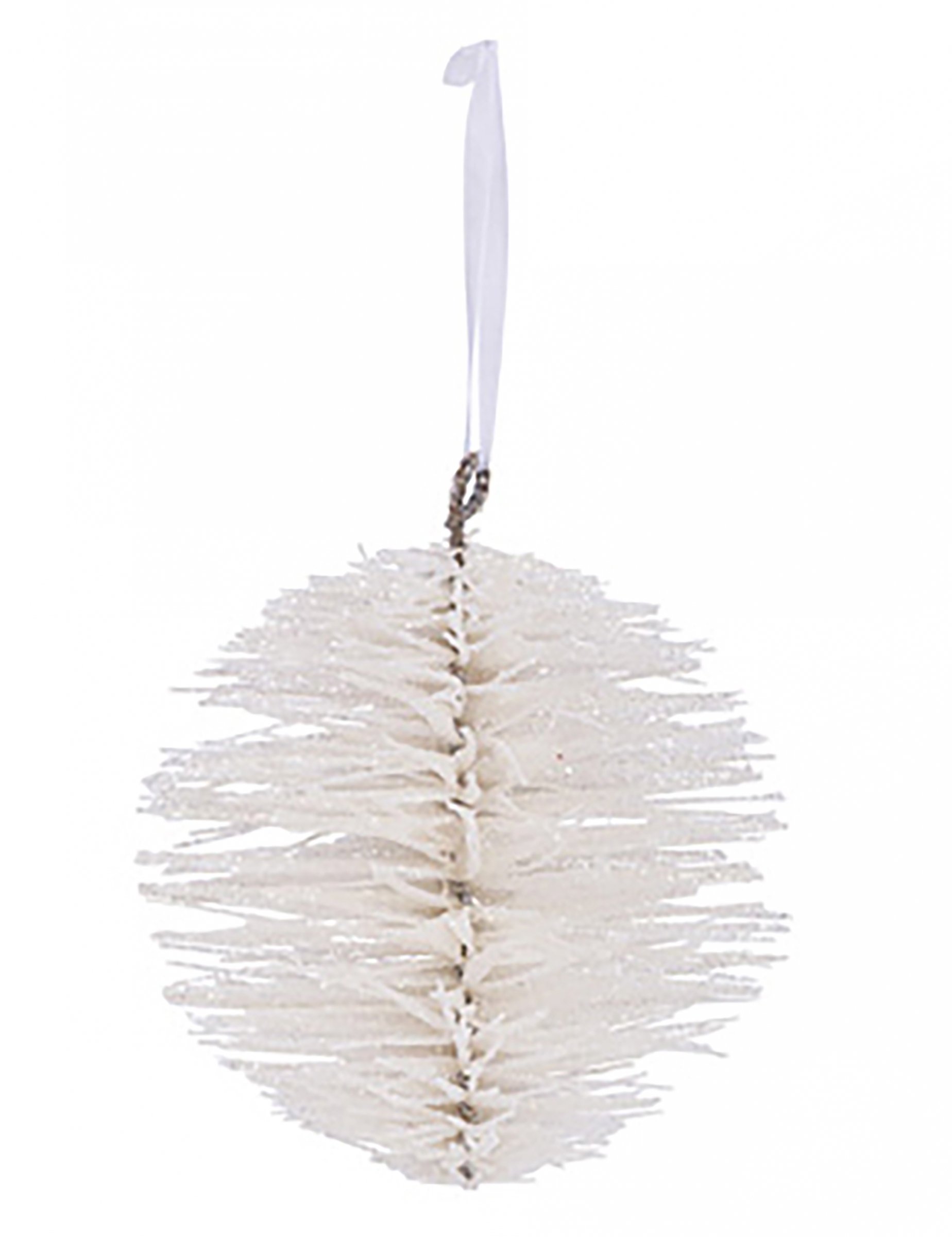 Glitzernde Christbaumkugel Weihnachtsbaum-Deko weiß 15 cm Glitzernde Christbaumkugel Weihnachtsbaum-Deko weiß 15 cm von ARTYFETES