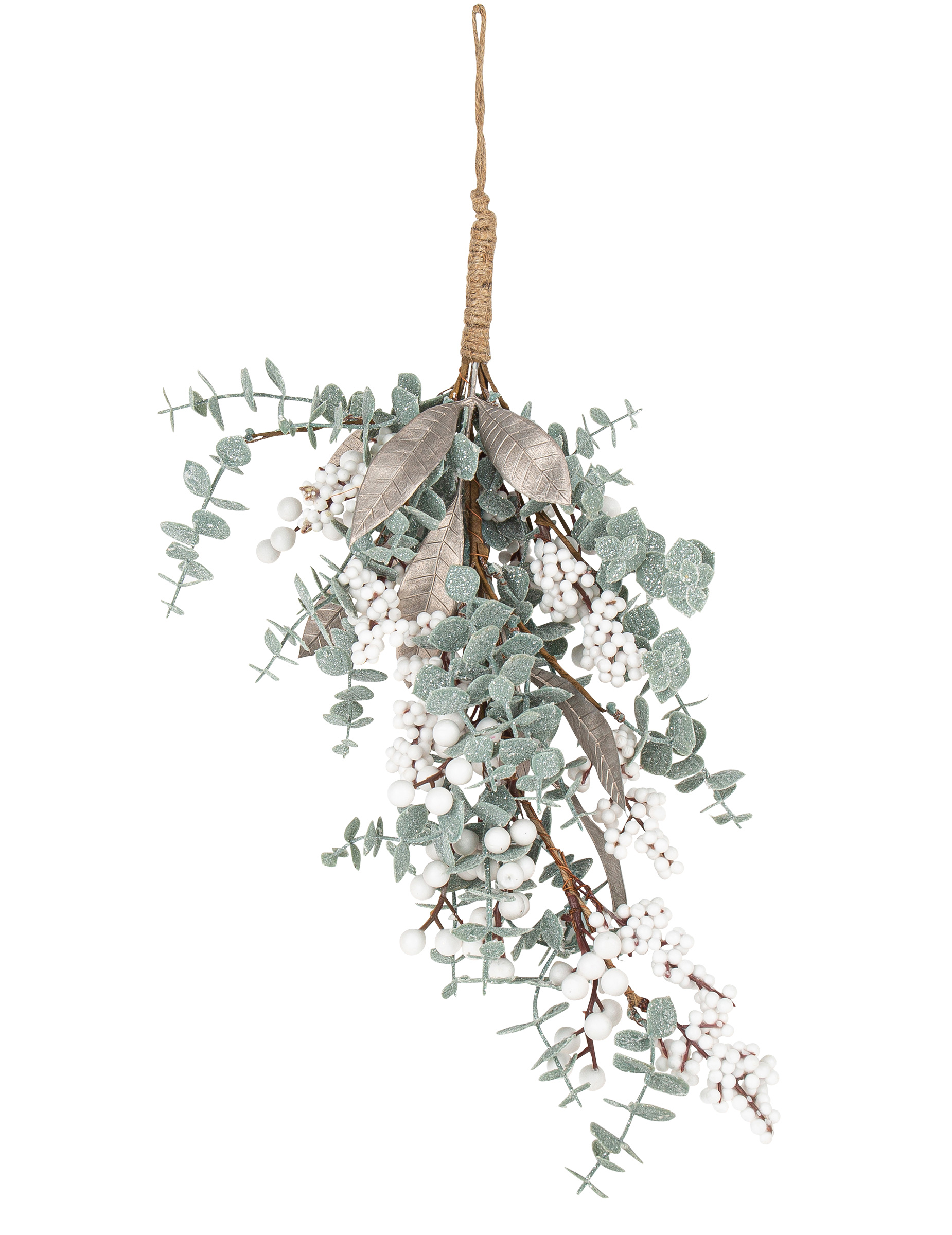 Glitzernder Eukalyptus-Strauch Raumdeko grün 56 cm Glitzernder Eukalyptus-Strauch Raumdeko grün 56 cm von ARTYFETES