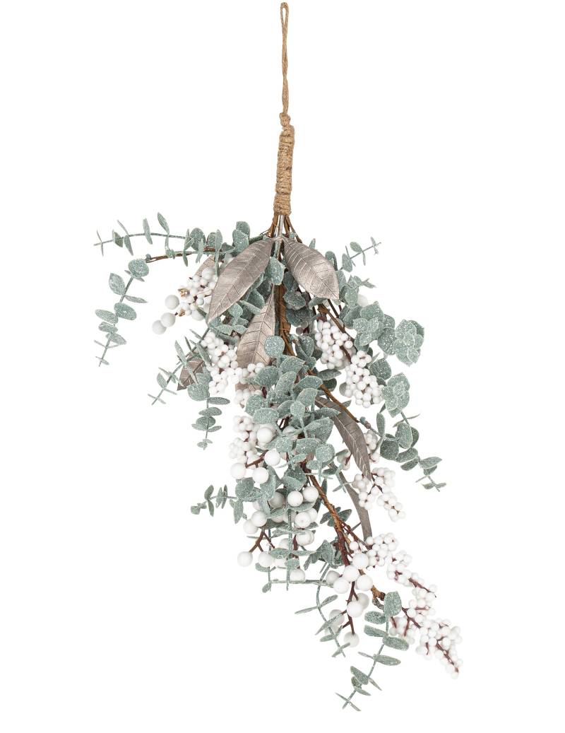 Glitzernder Eukalyptus-Strauch Raumdeko grün 56 cm von ARTYFETES