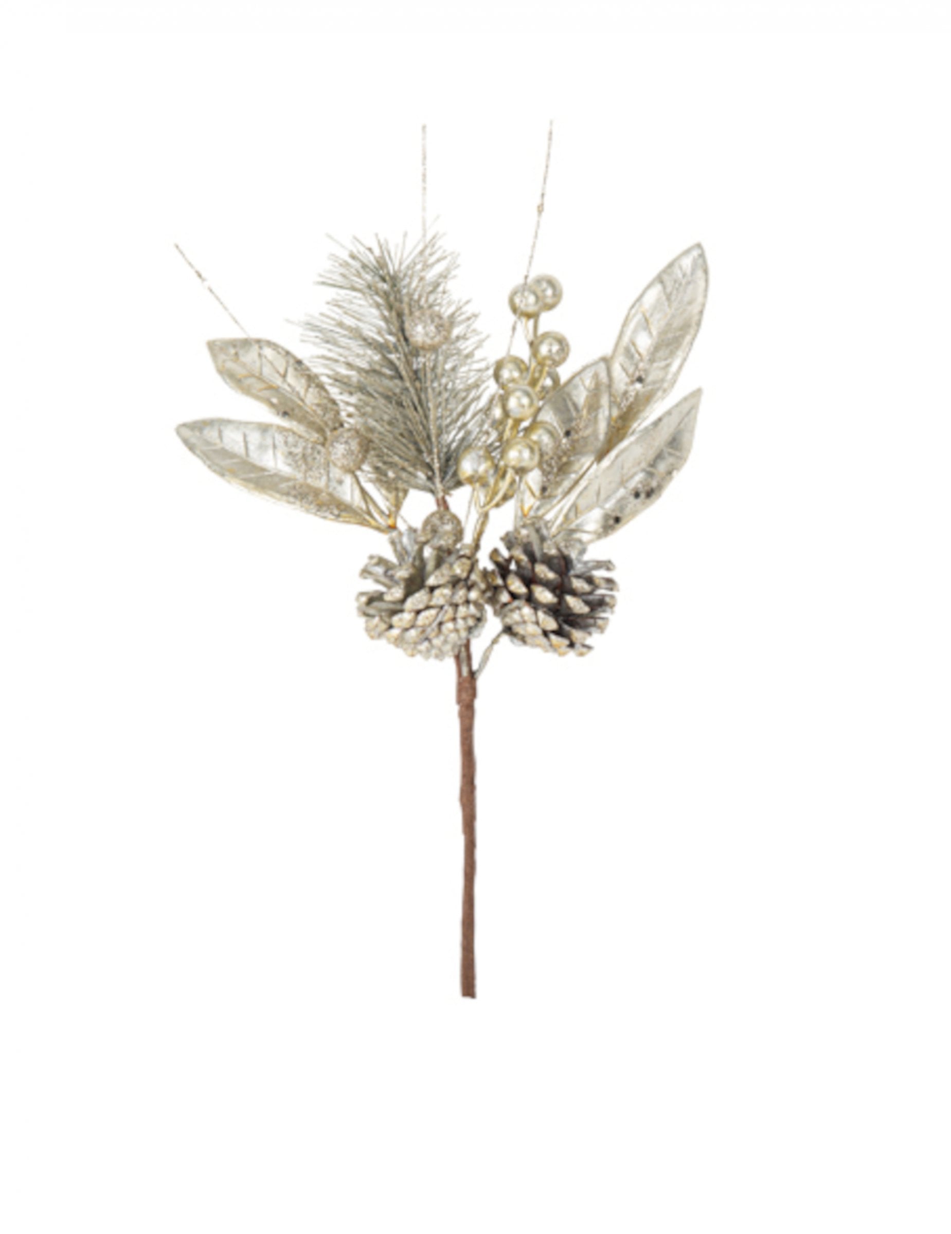 Glitzernder Gold-Zweig 28 cm mit Beeren + Pailletten Glitzernder Gold-Zweig 28 cm mit Beeren + Pailletten von ARTYFETES