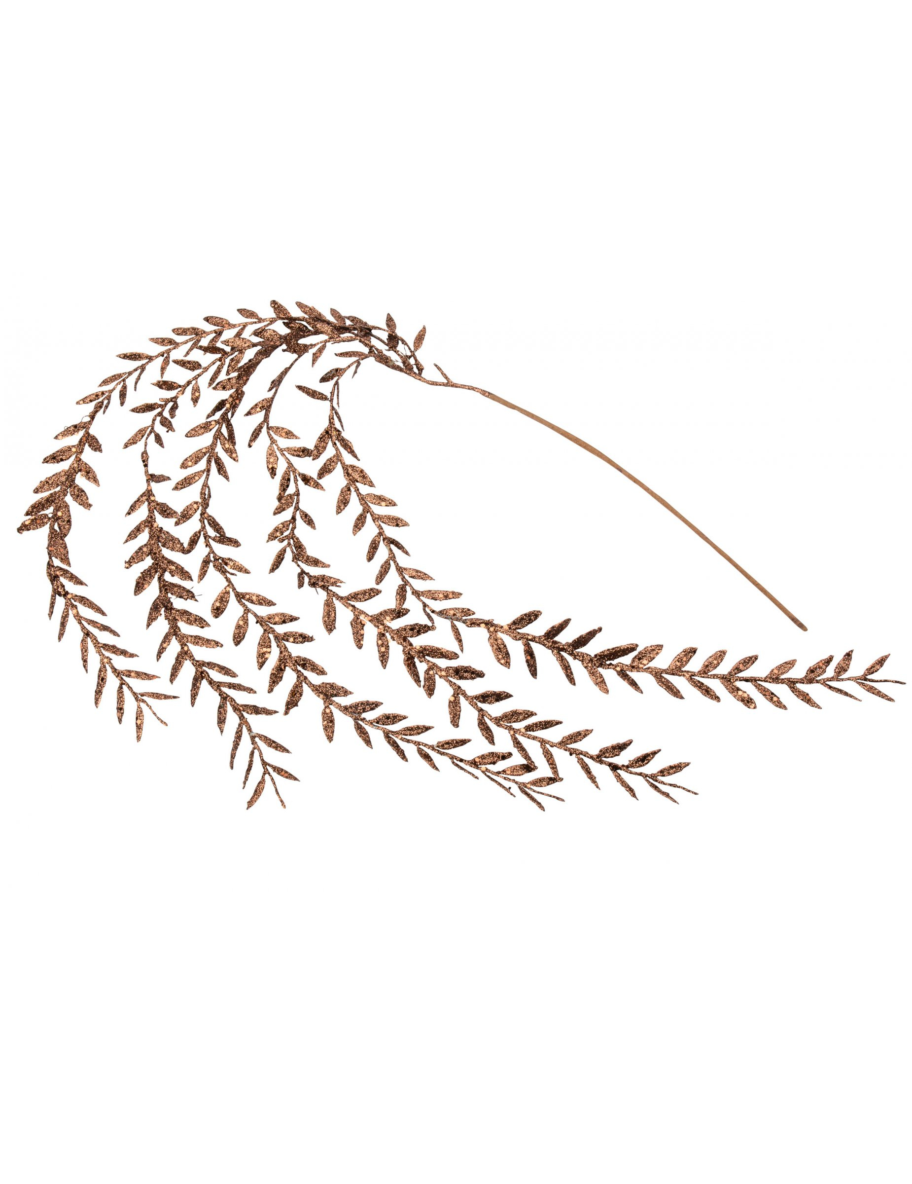 Glitzernder Weihnachtszweig Hängedeko Weihnachten braun 90 cm Glitzernder Weihnachtszweig Hängedeko Weihnachten braun 90 cm von ARTYFETES