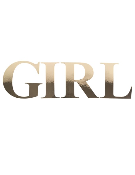 Goldene Buchstaben-Sticker GIRL 15 cm von ARTYFETES