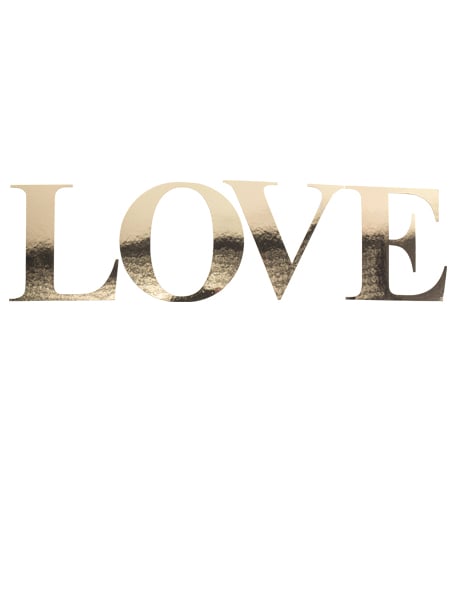 Goldene Buchstaben-Sticker LOVE 15 cm Goldene Buchstaben-Sticker LOVE 15 cm von ARTYFETES