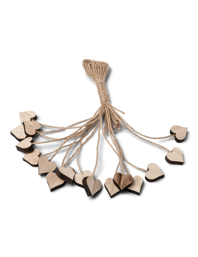 Holzherzen mit Bindfaden Tisch-Dekoration 16 Stück braun 2x2x0,7cm Holzherzen mit Bindfaden Tisch-Dekoration 16 Stück braun 2x2x0,7cm von ARTYFETES
