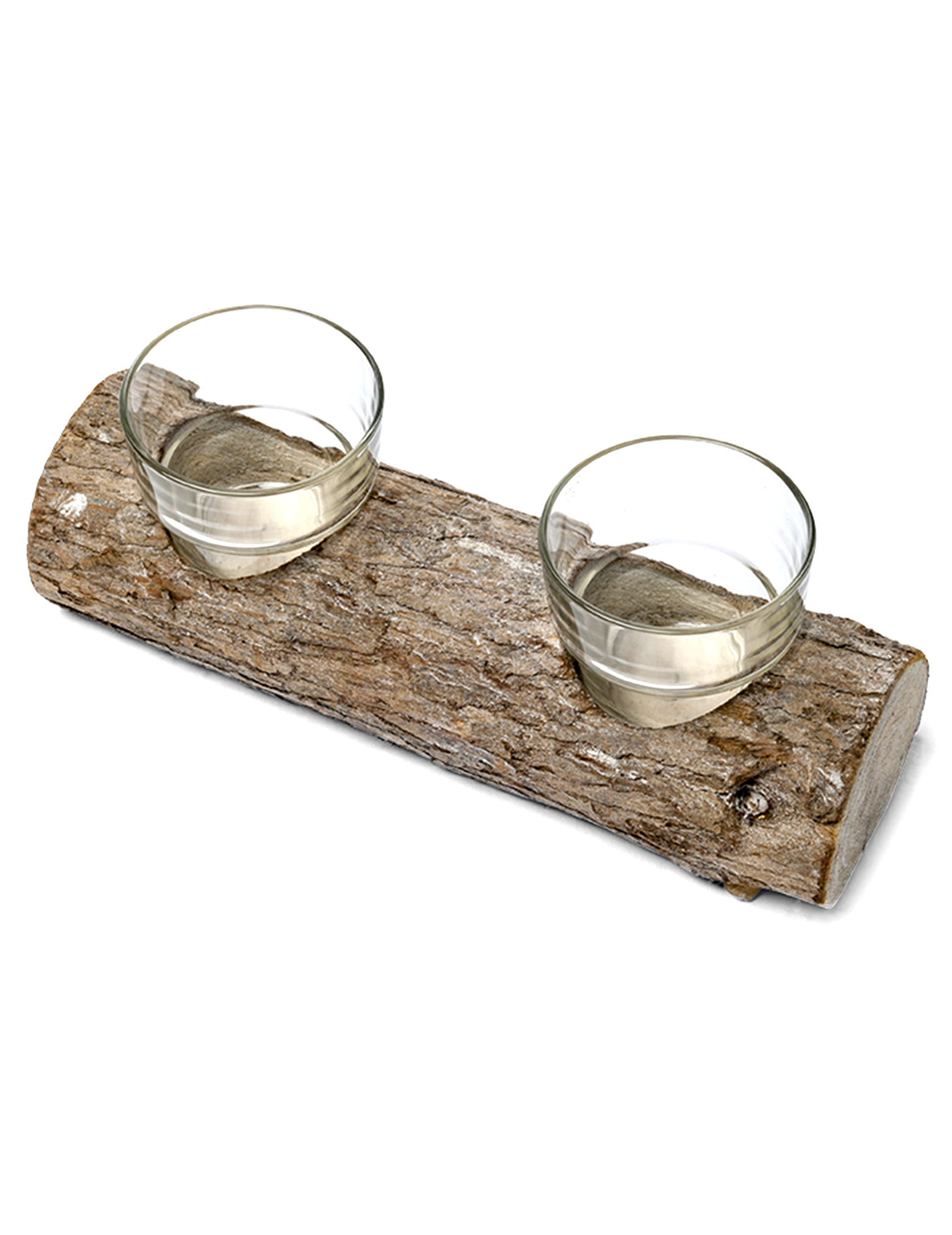 Kerzenglashalter Holzscheit Kerzenglashalter Holzscheit von ARTYFETES