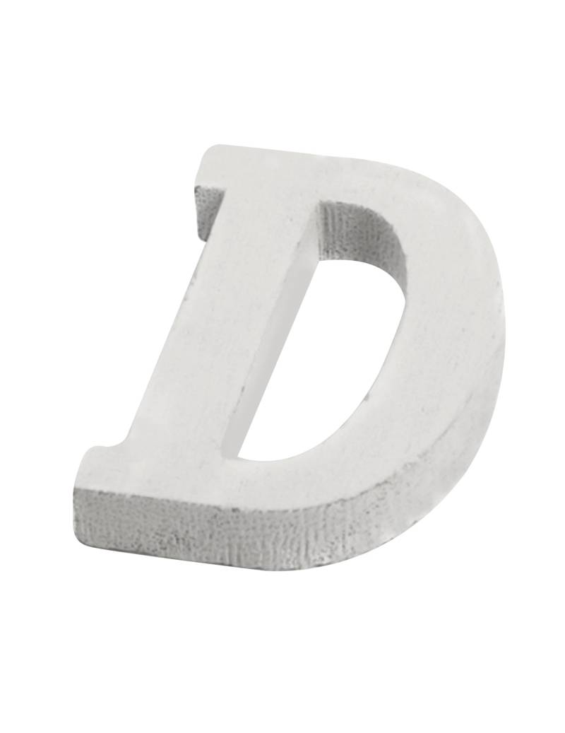 Kleine weiße Holzbuchstabe D (5 cm) für personalisierte Dekoration von ARTYFETES