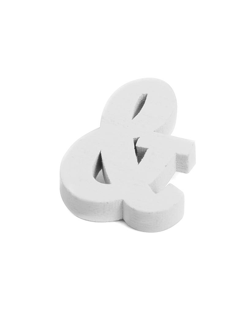Kleiner weißer Holzbuchstabe '+' - 5 cm für Hochzeiten von ARTYFETES