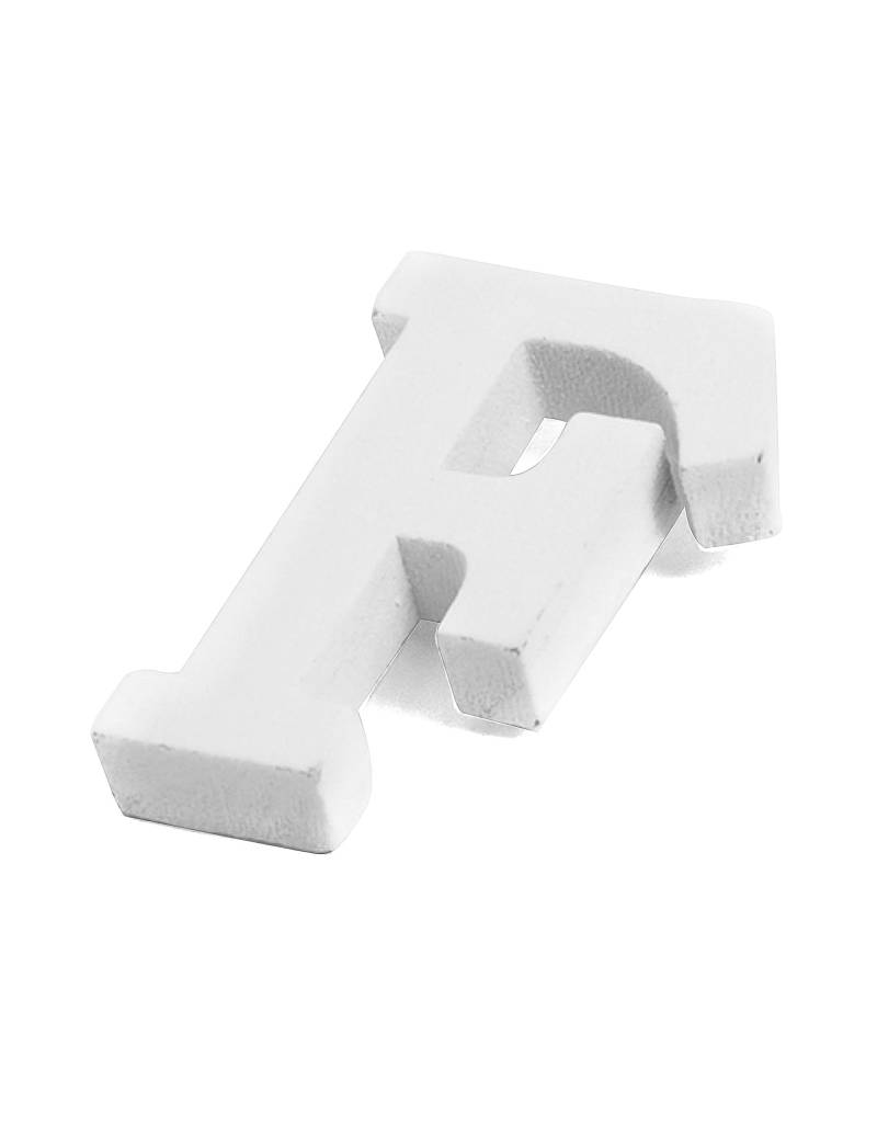 Kleiner weißer Holzbuchstabe F 5 cm zur Dekoration von ARTYFETES