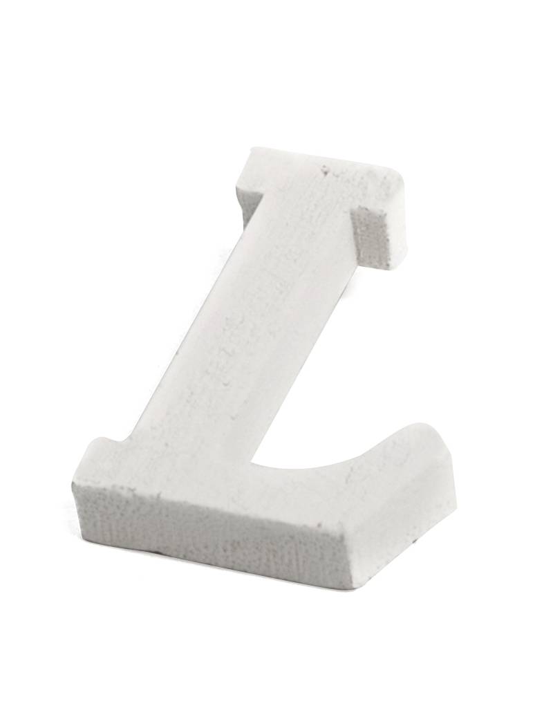 Kleiner weißer Holzbuchstabe l 5 cm für Hochzeit von ARTYFETES