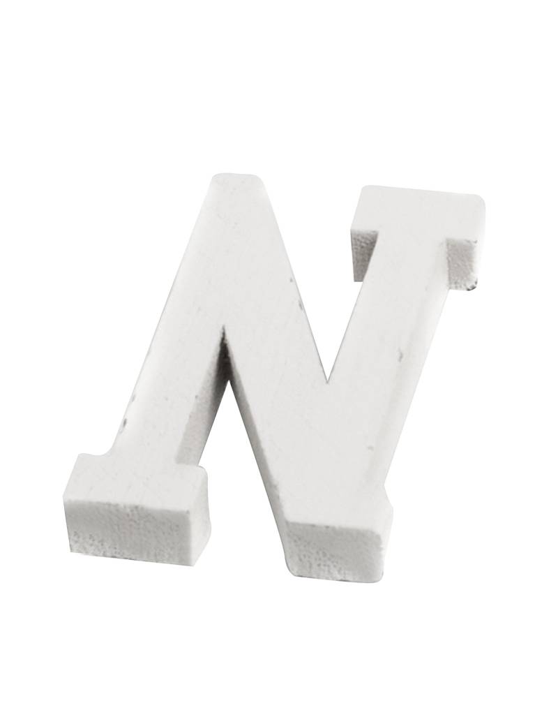 Kleiner weißer Holzbuchstabe n 5 cm für Hochzeit von ARTYFETES