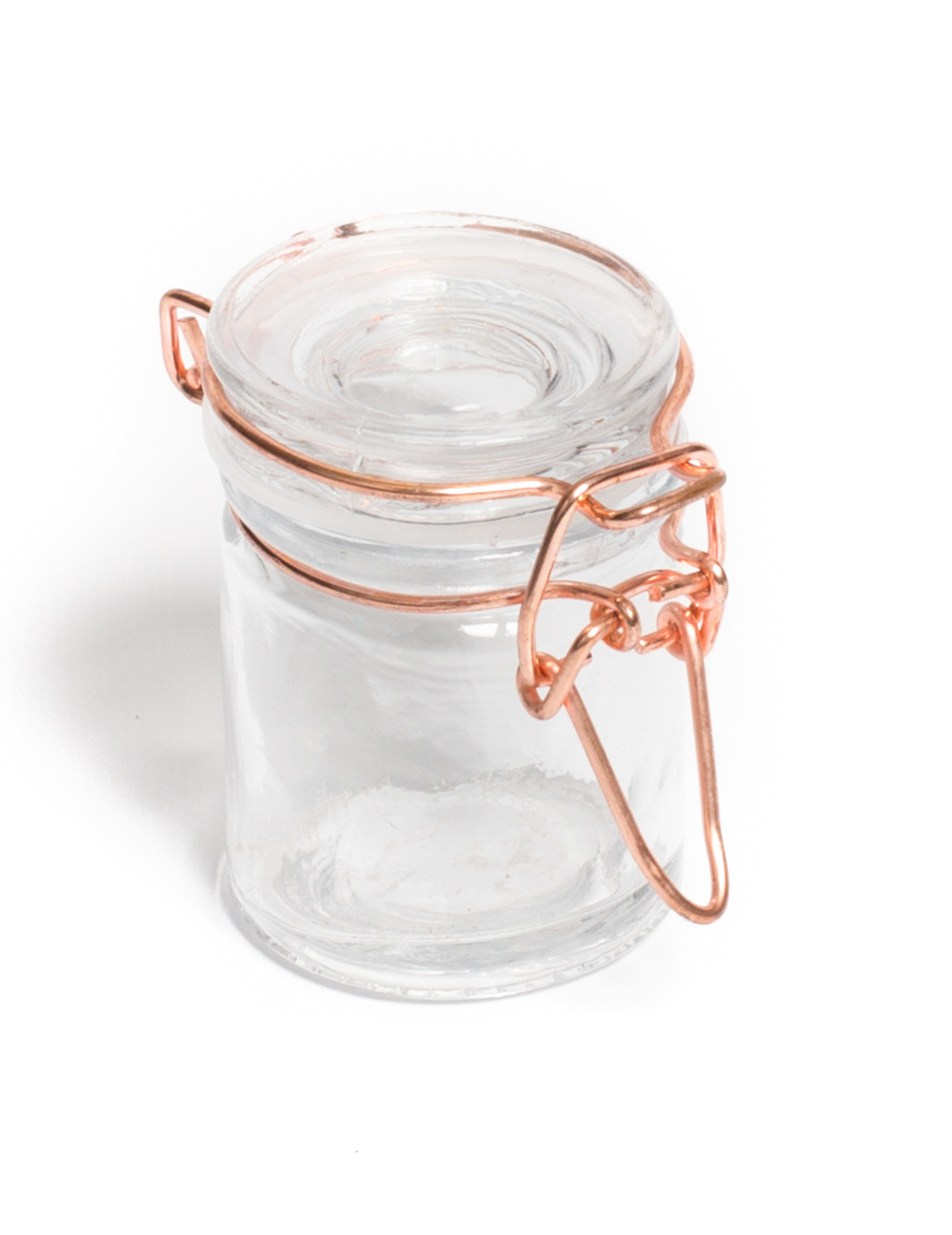 Mini Glas mit Bügelverschluss Roségold 4x6cm 40ml von ARTYFETES