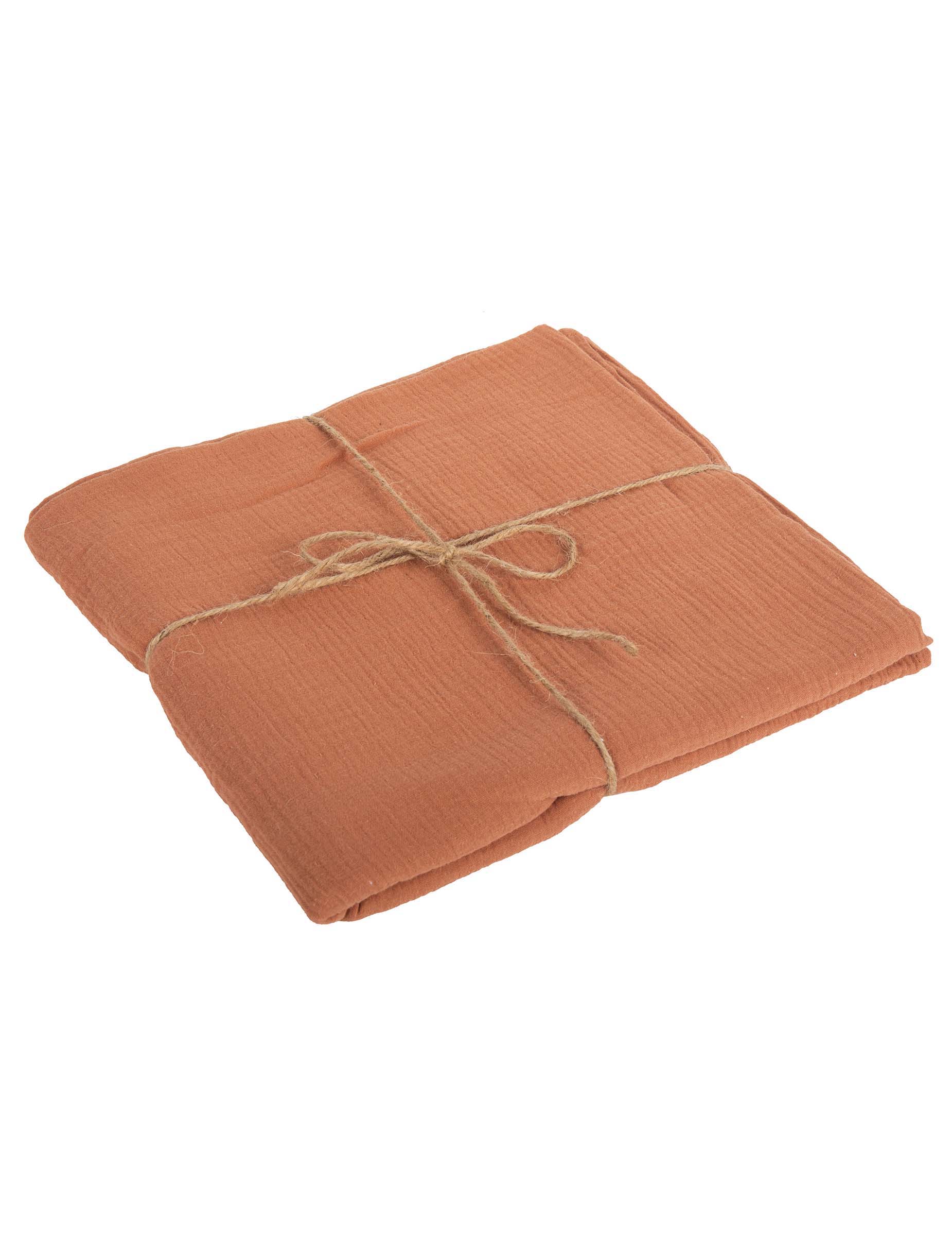 Musselin Tischdecke Terracotta 130 x 240 cm von ARTYFETES