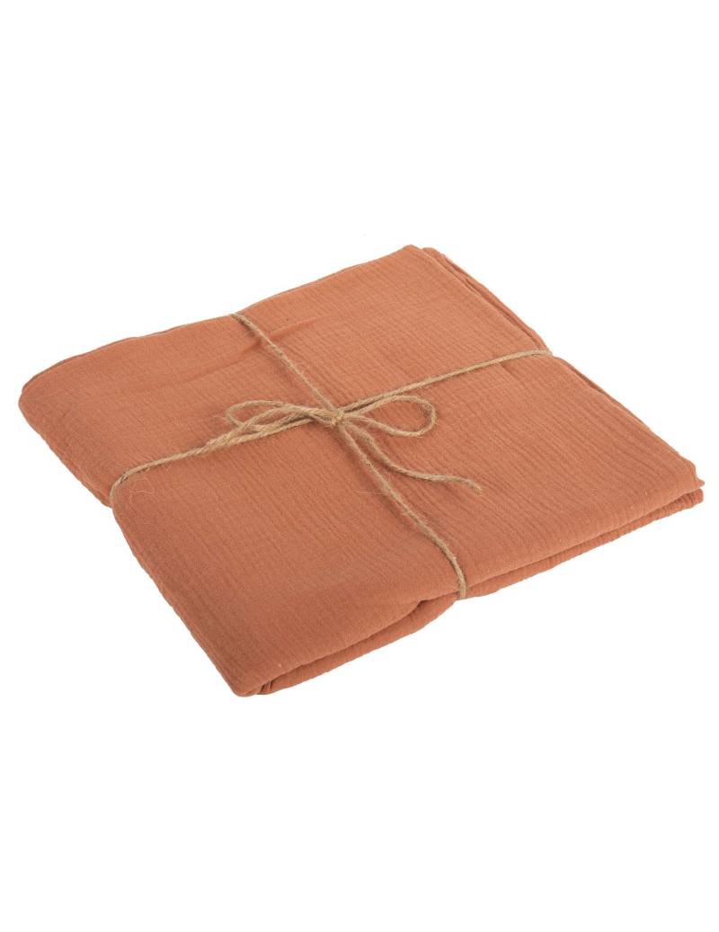 Musselin Tischdecke Terracotta 130 x 240 cm von ARTYFETES