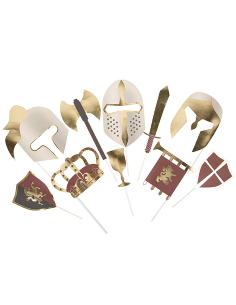 Photobooth Set Ritter – 10-teilig für Kindergeburtstag von ARTYFETES