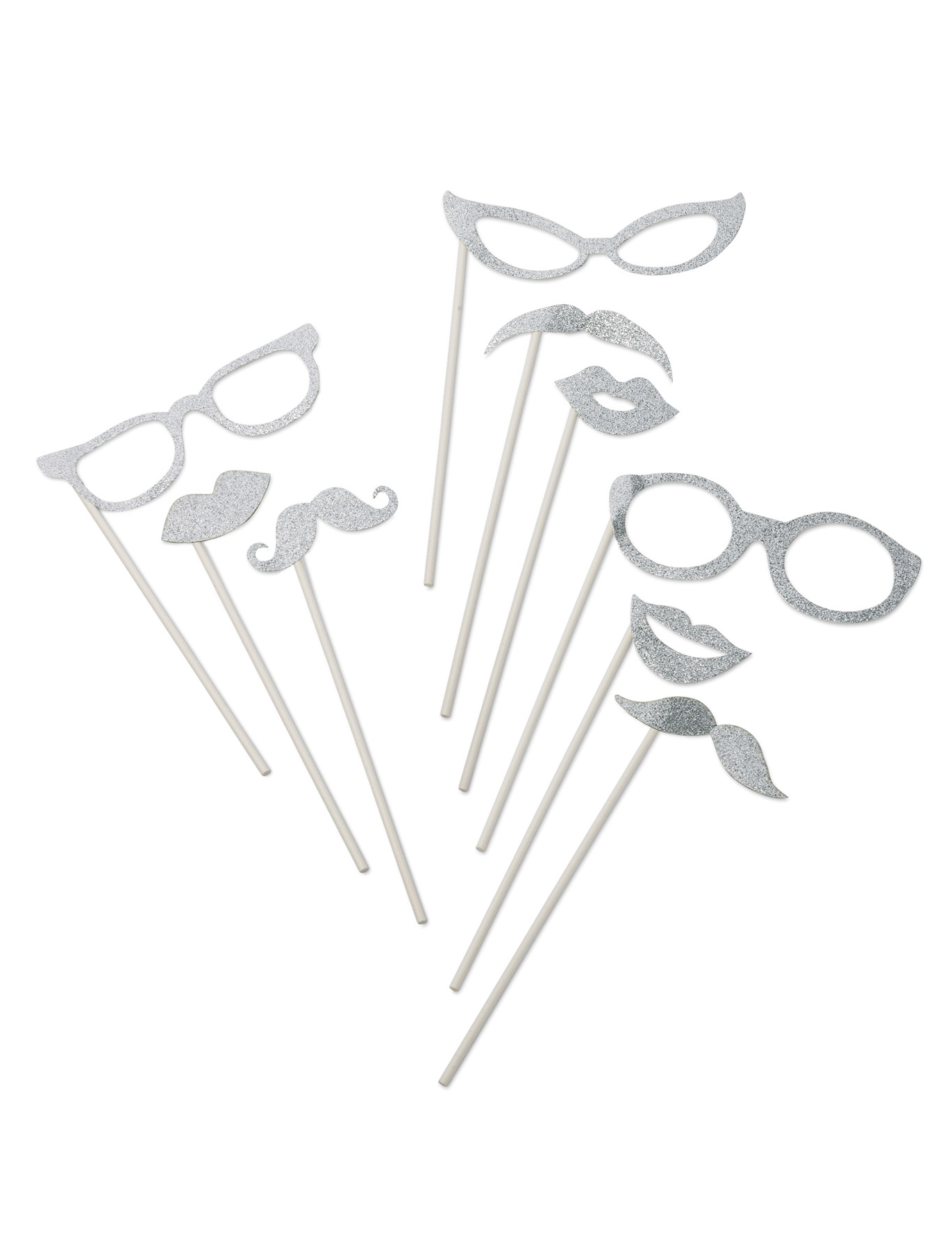 Photobooth Set silber glitzernd Photobooth Set silber glitzernd von ARTYFETES