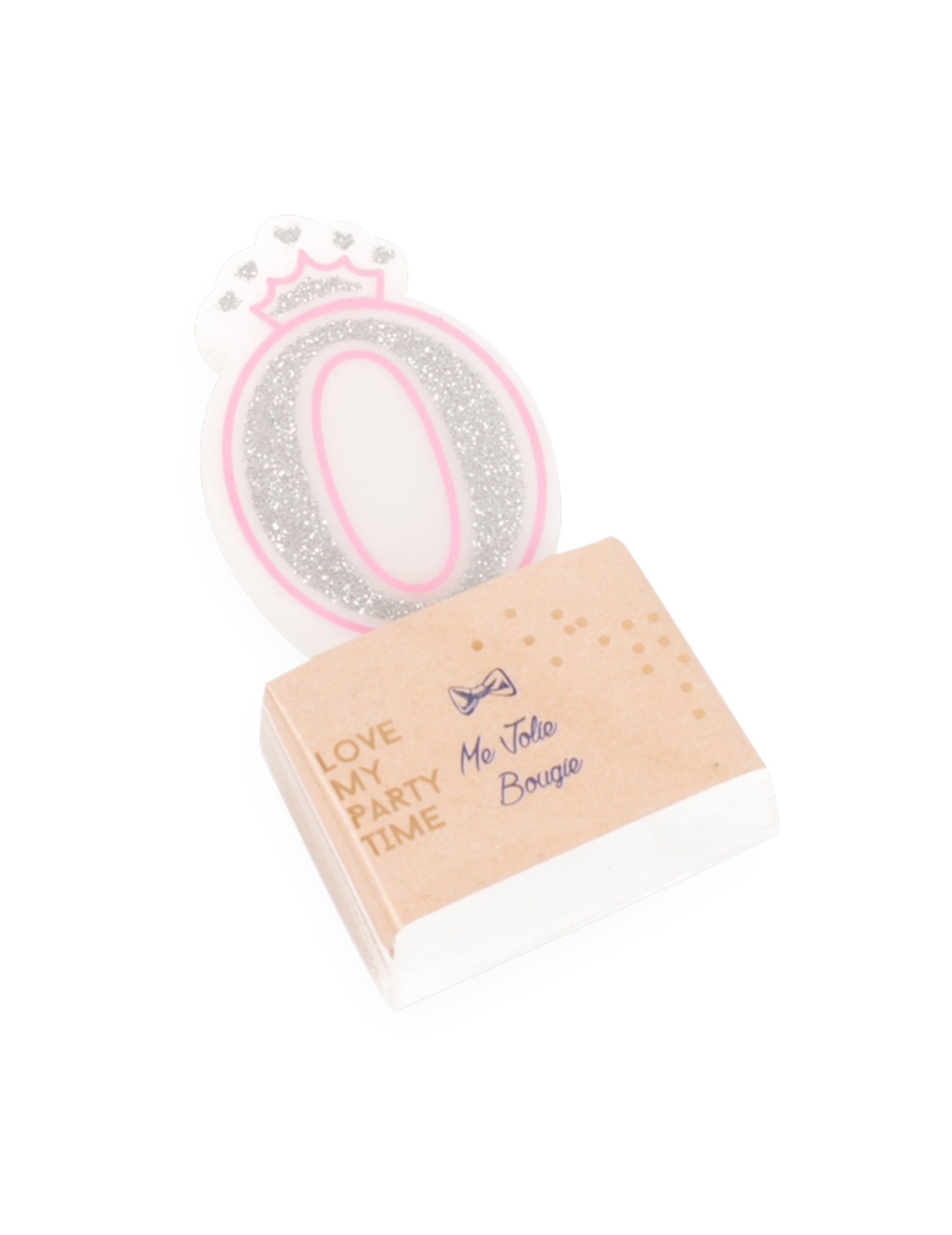 Prinzessin Geburtstagskerze Zahl 0 mit Krone 5,8 cm Prinzessin Geburtstagskerze Zahl 0 mit Krone 5,8 cm von ARTYFETES