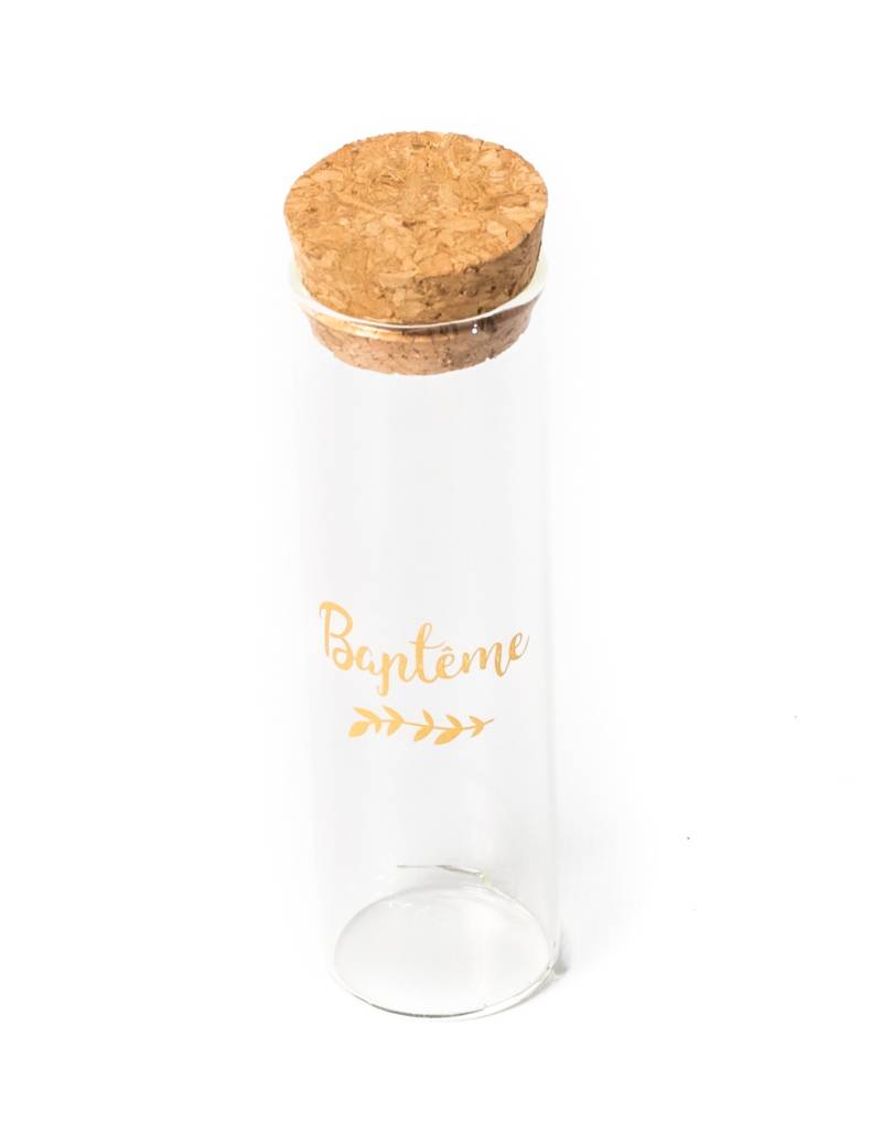 Reagenzglas Gastgeschenk mit Korken Glas Taufe 3 x 10 cm von ARTYFETES
