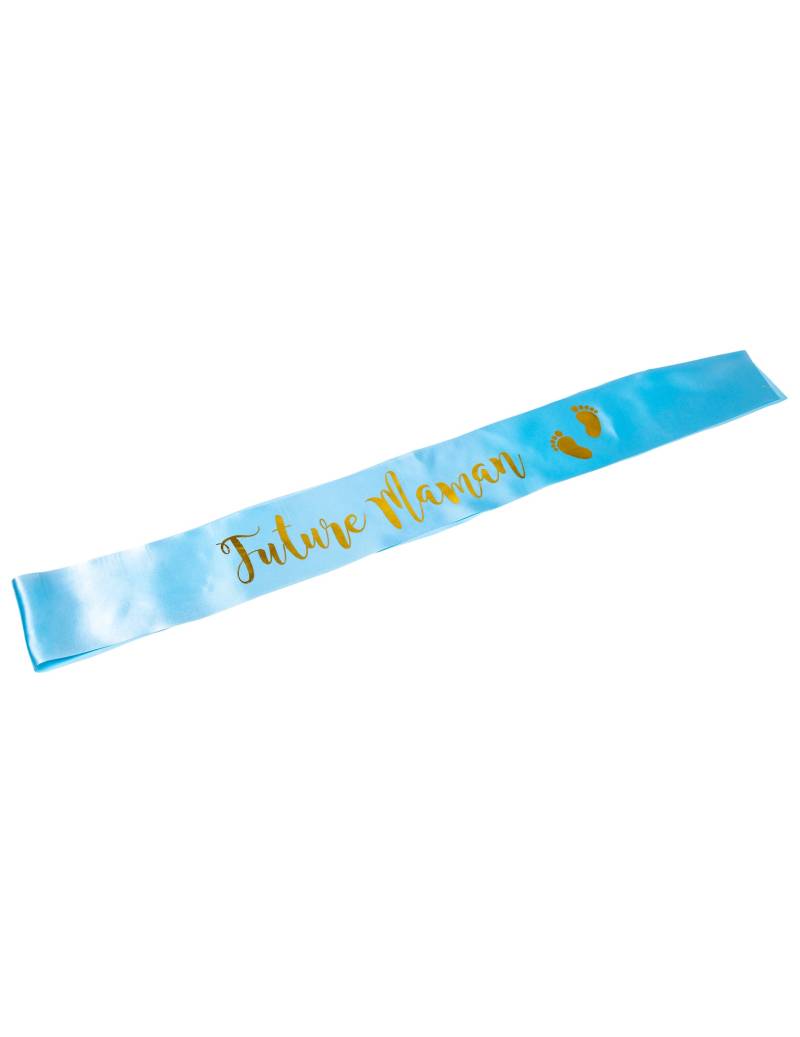 Satin-Schärpe "Future Maman" Blau Gold 9,5 x 78 cm Babyparty Satin-Schärpe "Future Maman" Blau Gold 9,5 x 78 cm Babyparty von ARTYFETES