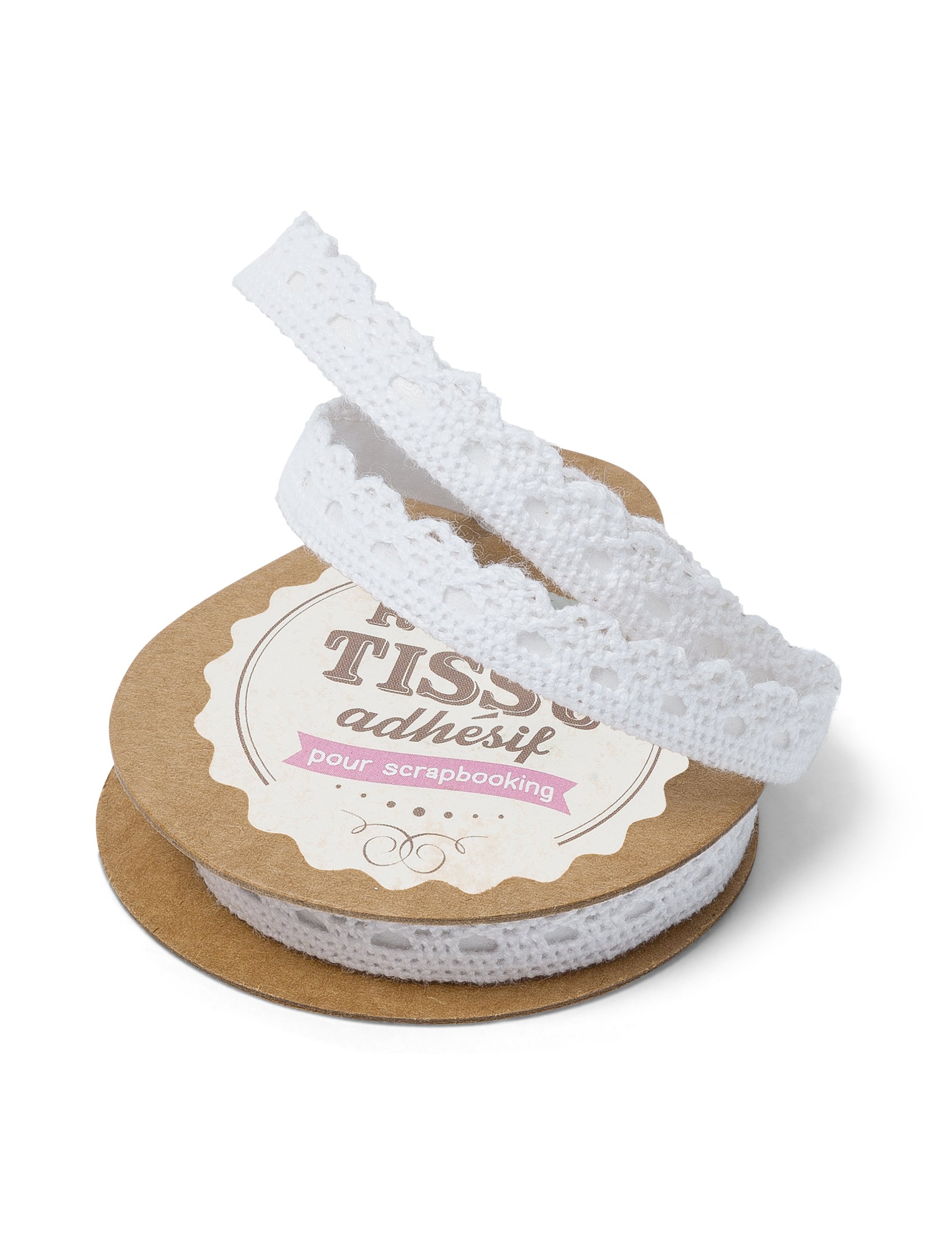 Spitzenband Selbstklebend Weiß, 1 cm x 2 m von ARTYFETES