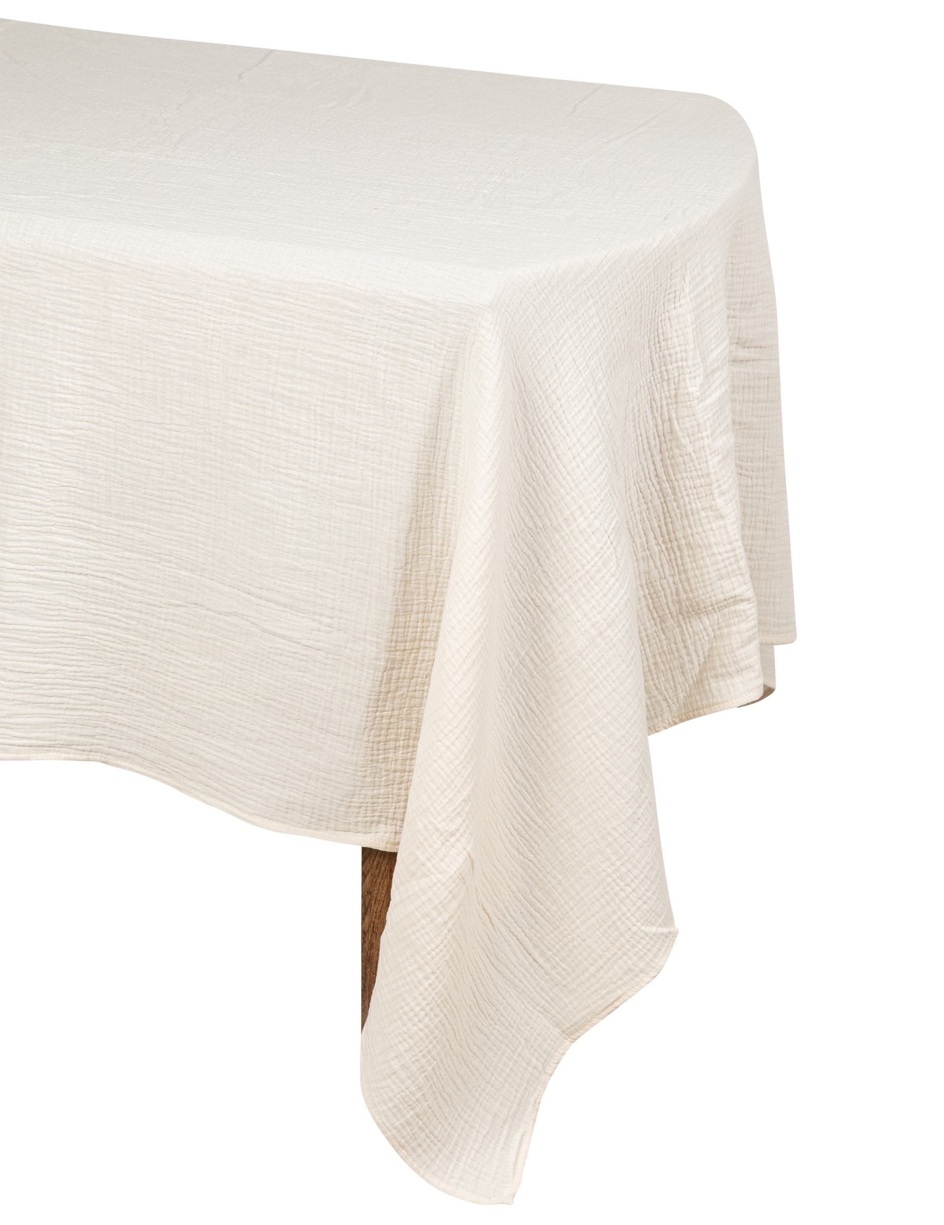 Tischdecke aus Baumwoll-Gaze Cremefarben 130 x 240 cm Boho-Stil Tischdecke aus Baumwoll-Gaze Cremefarben 130 x 240 cm Boho-Stil von ARTYFETES