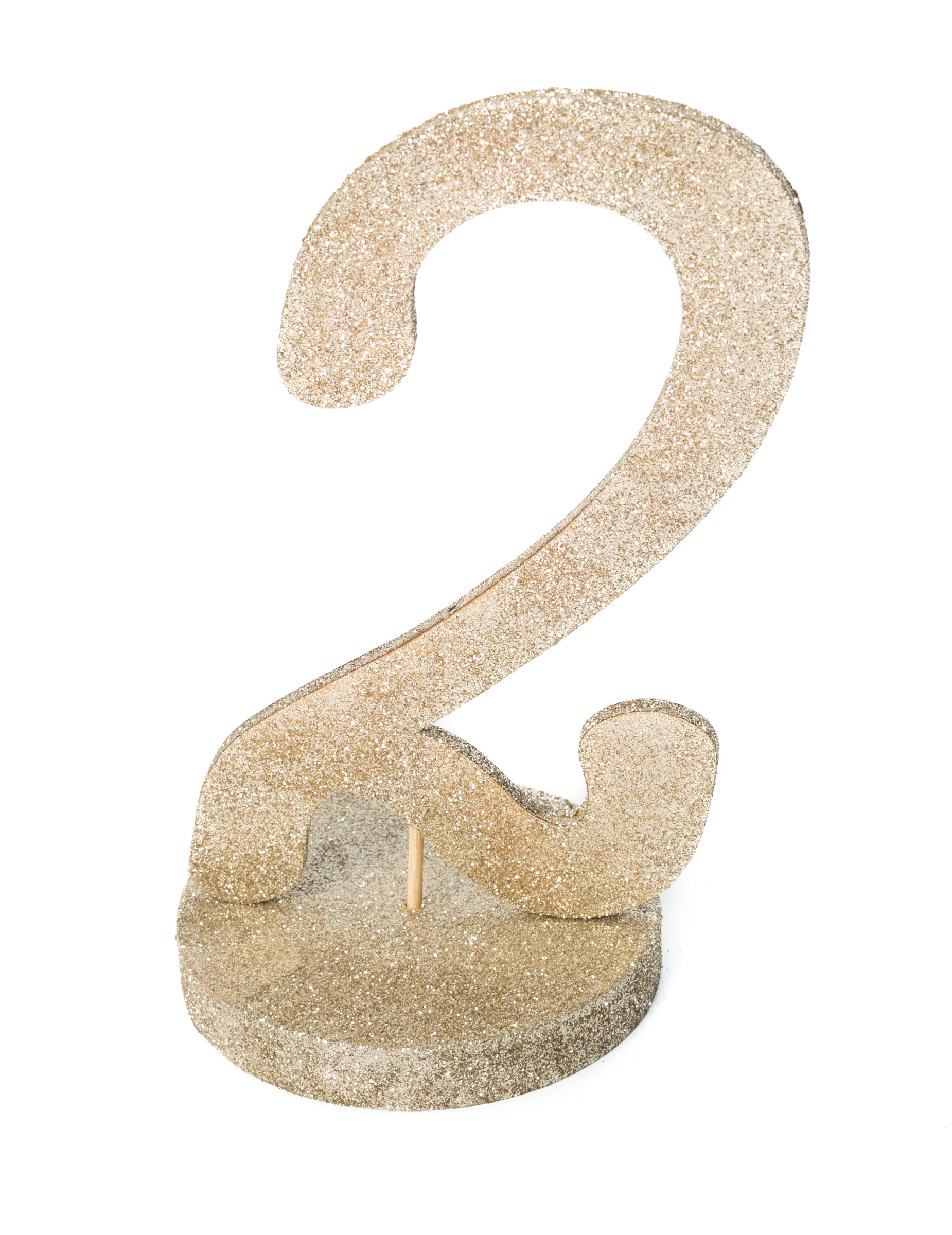 Tischdeko Zahl 2 Champagnerfarben aus Holz 20 cm Tischdeko Zahl 2 Champagnerfarben aus Holz 20 cm von ARTYFETES
