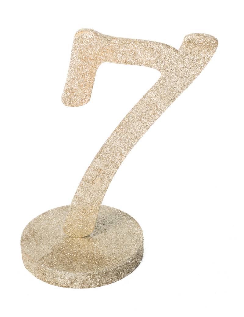 Tischdeko Zahl 7 Glitzer 20 cm von ARTYFETES
