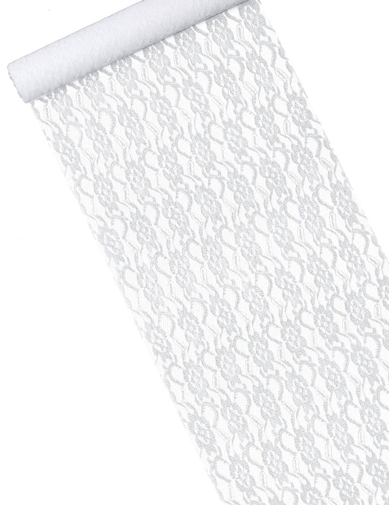 Tischläufer Spitze Weiß 30 cm x 5 m von ARTYFETES