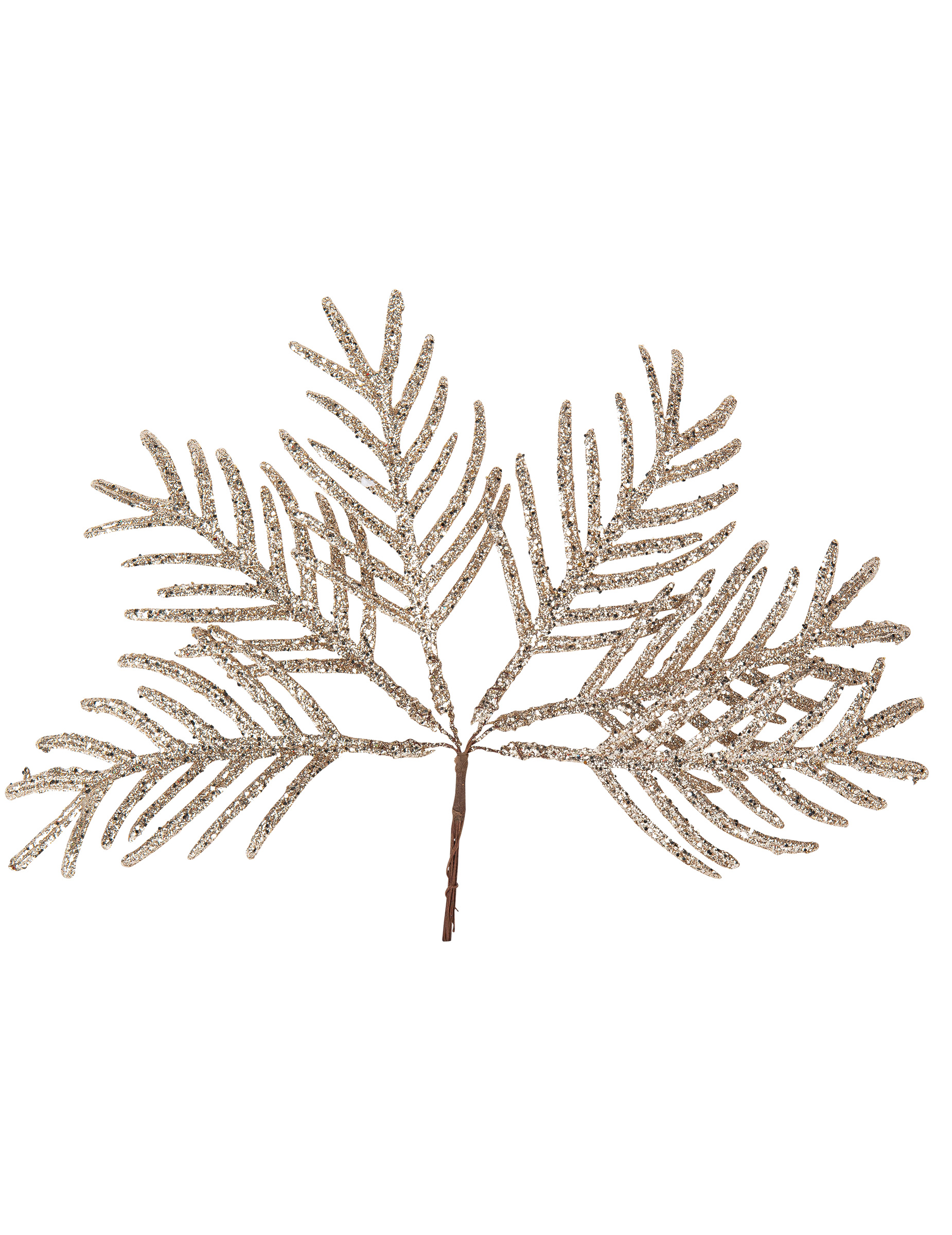 Tropischer Blätter-Ast Weihnachtsdeko Champagnerfarben 19 cm Tropischer Blätter-Ast Weihnachtsdeko Champagnerfarben 19 cm von ARTYFETES