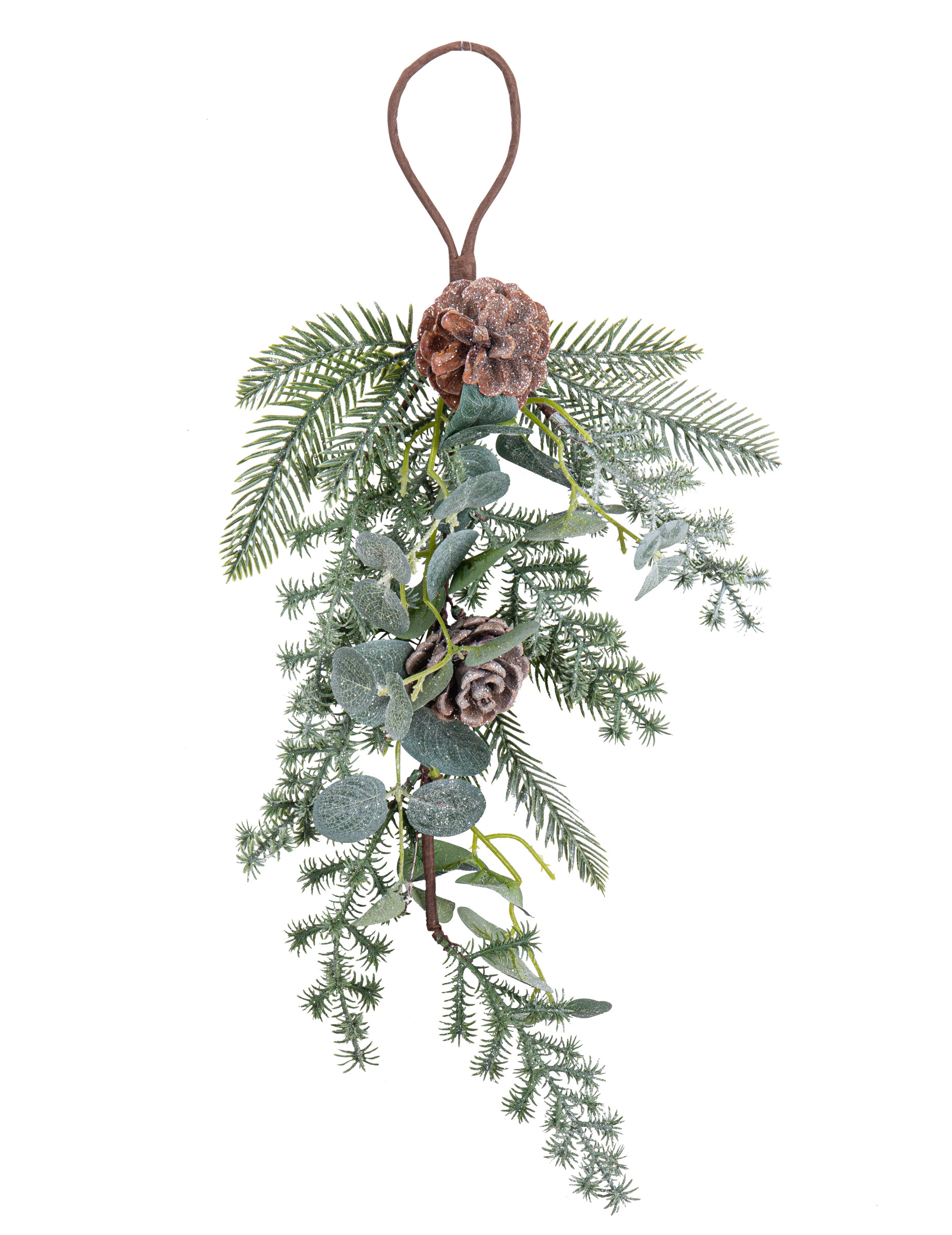 Weihnachts-Hängedeko Tanne und Eukalyptus grün-braun 53 cm Weihnachts-Hängedeko Tanne und Eukalyptus grün-braun 53 cm von ARTYFETES