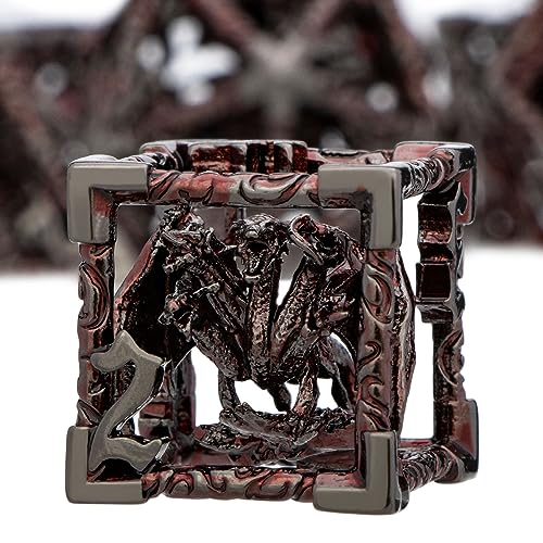ARUOHHA Hohles DND-Würfel-Set, schwarz-rot, 5-köpfige Drachen, D- und D-Würfel mit Geschenkbox, RPG-Rollenspiele, 7-teiliges Metall-Dungeon-Würfel-Set, D20, D12, D10, D8, D6, D4 ARUOHHA Hohles DND-Würfel-Set, schwarz-rot, 5-köpfige Drachen, D- und D-Würfel mit Geschenkbox, RPG-Rollenspiele, 7-teiliges Metall-Dungeon-Würfel-Set, D20, D12, D10, D8, D6, D4 von ARUOHHA