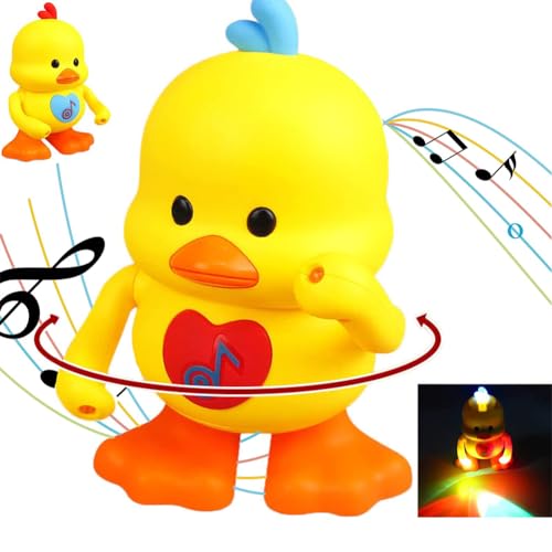 ARVALOLET 2024 Neues tanzendes Entenspielzeug – Quacksalber schlägt tanzende Ente mit Musik und Lichtern, tanzende und singende musikalische Ente, interaktives Baby-Entenspielzeug, Geschenk von ARVALOLET