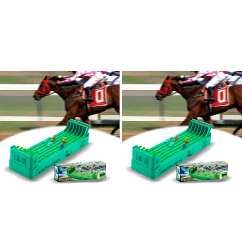 ARVALOLET 2PCS Horse Racing Game, Electronic Horse Race Board Game Battery Battery Racing Machine Set interaktiv for Familienfeier -Unterhaltung Mini Tragbare Tabletop -Spiele von ARVALOLET