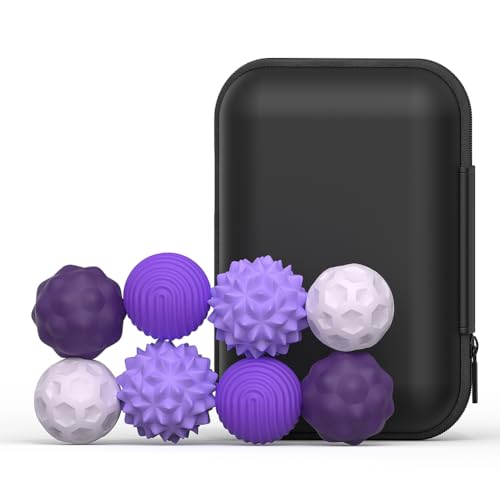 ARVALOLET 8PCS Silikon Magnetkugeln Sensorische Zappelkugeln for Autismus ADHS (lila) von ARVALOLET