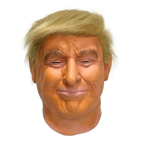 ARVALOLET Donald Trump realistische Promi-Maske, tolle Halloween-Cosplay-Party-Requisite, Donald Trump Halloween-Cosplay-Maske for Festival, Halloween, Ostern, Kostümparty ARVALOLET Donald Trump realistische Promi-Maske, tolle Halloween-Cosplay-Party-Requisite, Donald Trump Halloween-Cosplay-Maske for Festival, Halloween, Ostern, Kostümparty von ARVALOLET