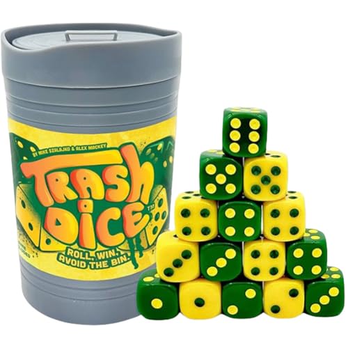 ARVALOLET Fast Tamed Familie WACKEL Game MUSSIGKEITEN DICE Mit Müllcontainer 40 DICE Graffiti Stickers Fun 4-6 Player Board und Würfelspiel for Partys und Game Night von ARVALOLET